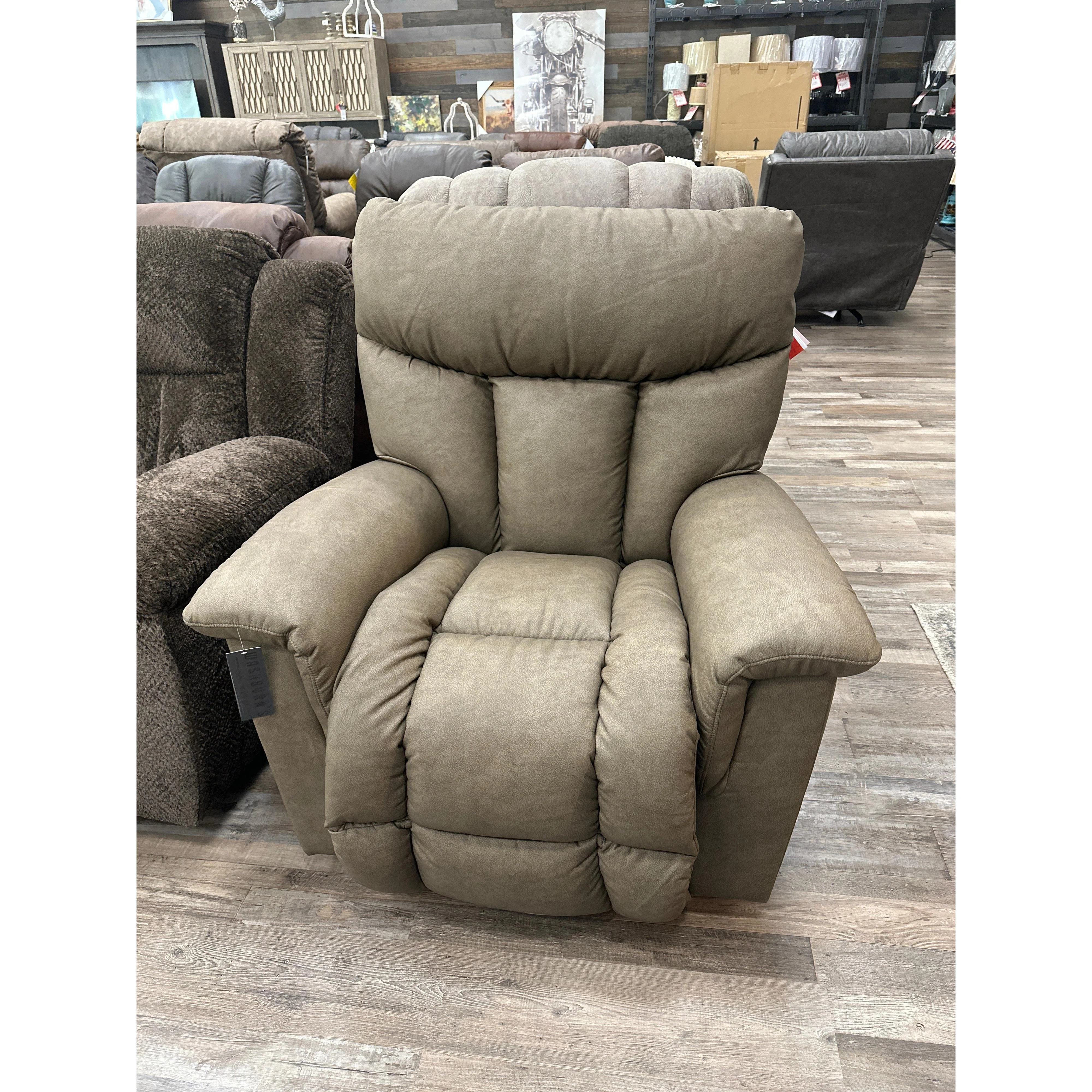 La-Z-Boy Mateo Faux Leather Rocking Recliner in Tusk.