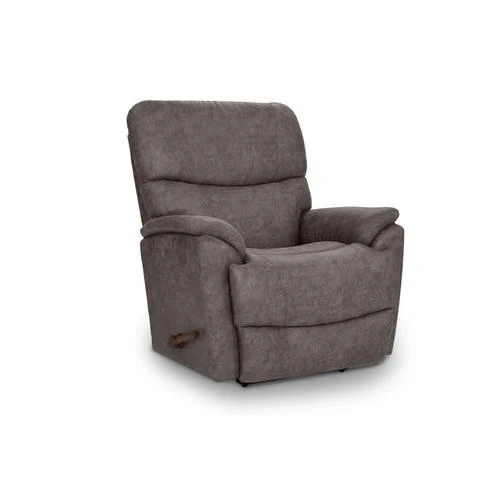 La-Z-Boy Trouper Manual Faux Leather Rocking Recliner in Marble