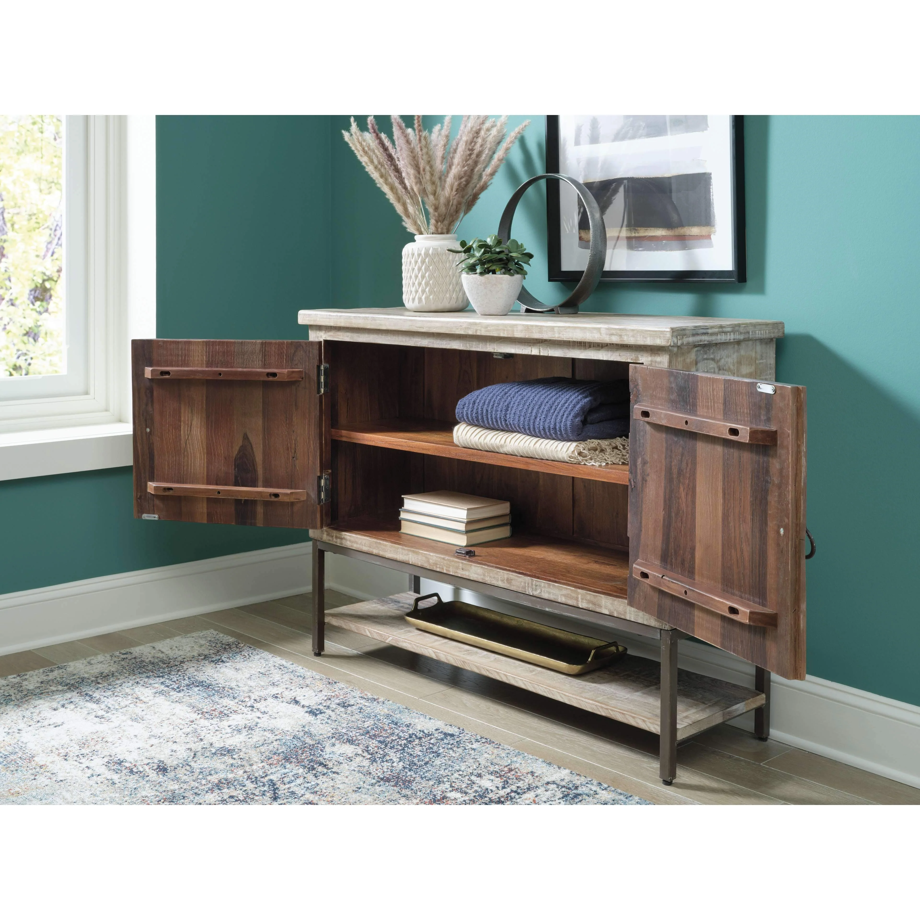 Laddford - Whitewash - Accent Cabinet - 2-shelves - Image 7