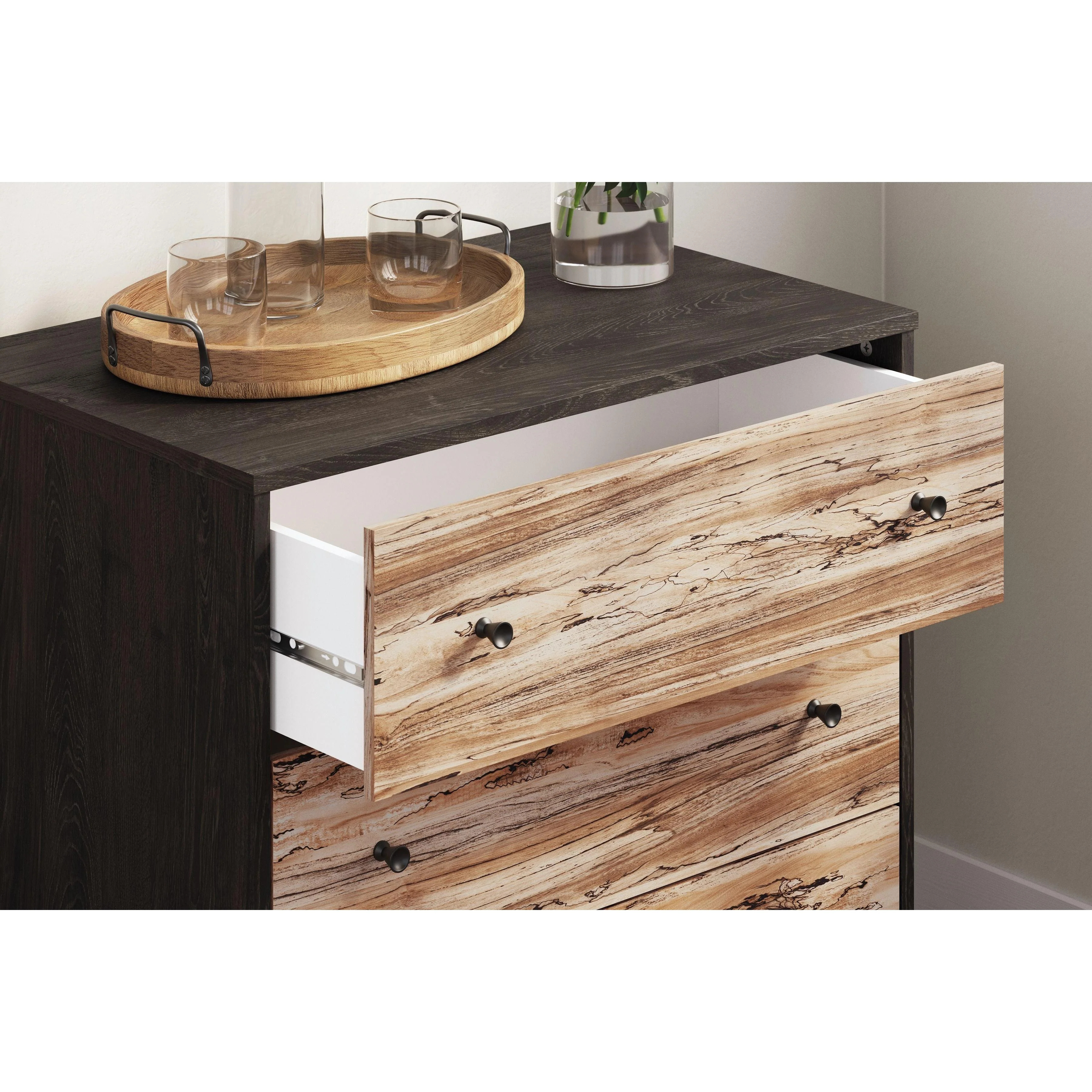 Lannover - Brown/beige - Three Drawer Chest - Image 9