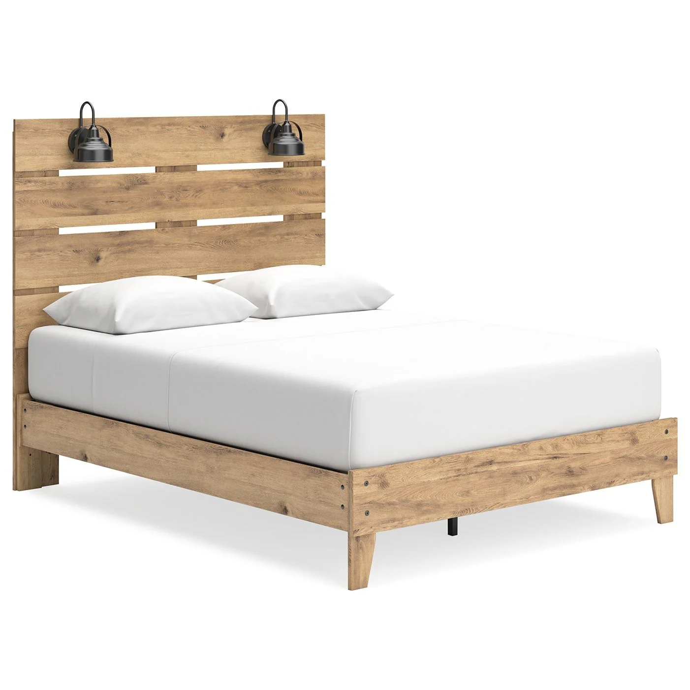 Larstin - Brown - Queen Panel Platform Bed