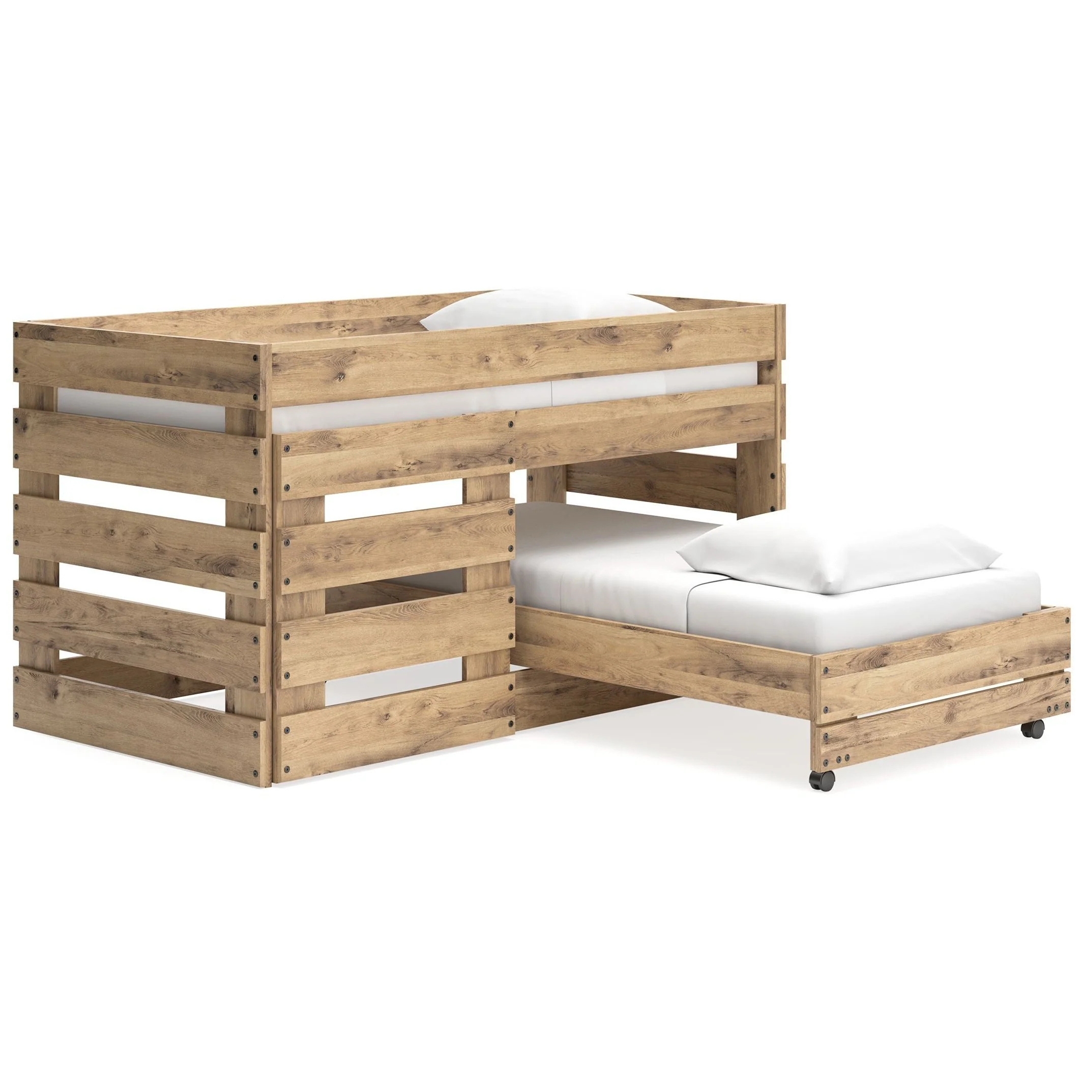Larstin - Brown - Twin Over Twin Loft Bed - Image 2