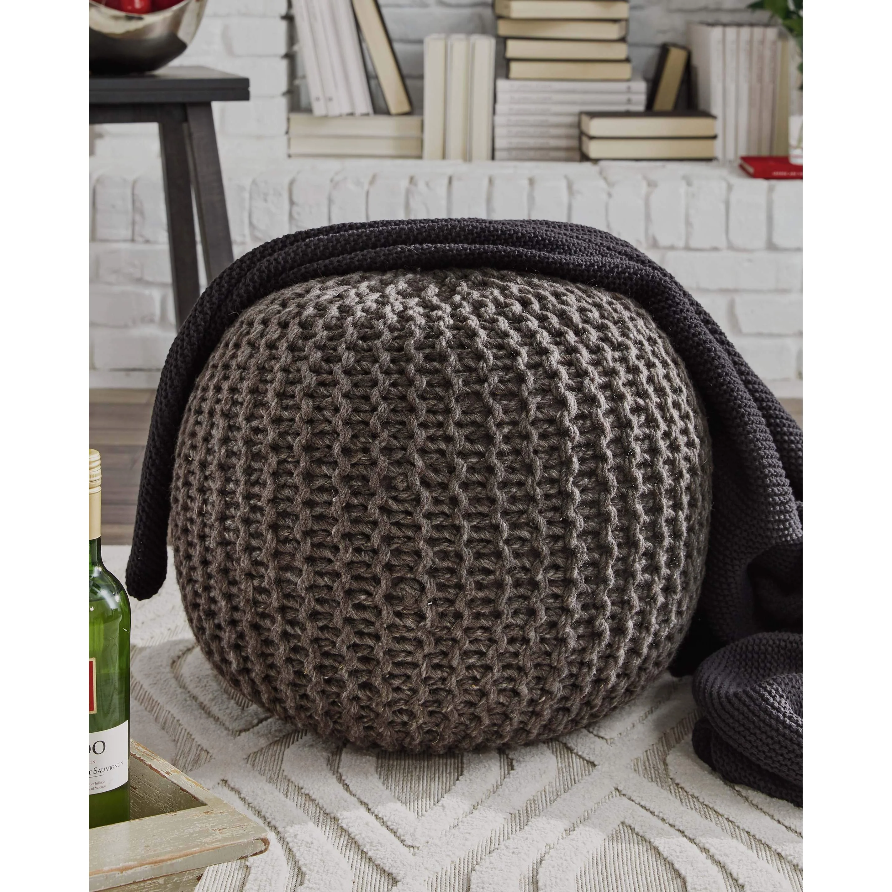 Latricia - Charcoal - Pouf - Image 2