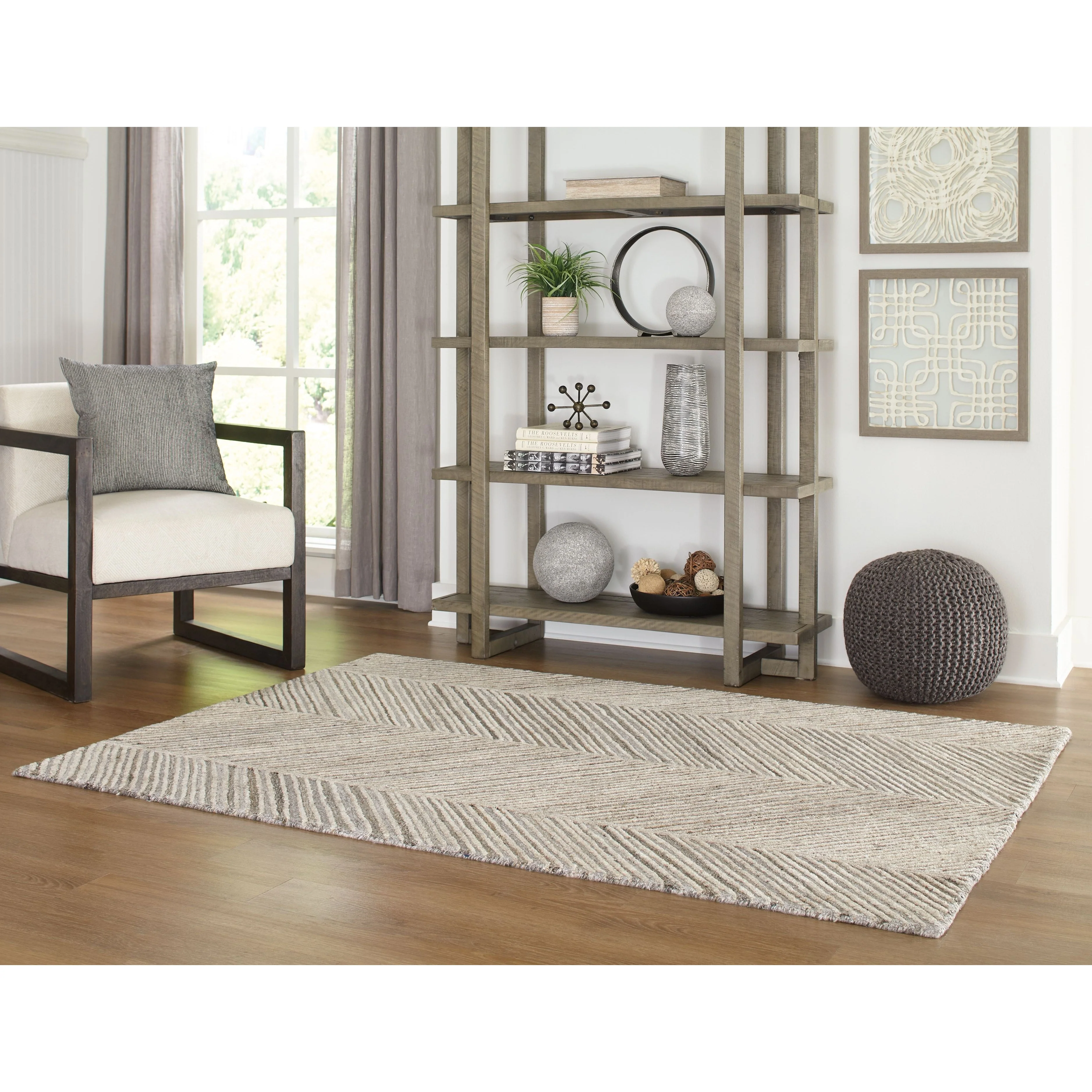 Leaford - Taupe/brown/gray - Large Rug - Image 6