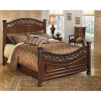 Leahlyn - Warm Brown - California King Panel Bed