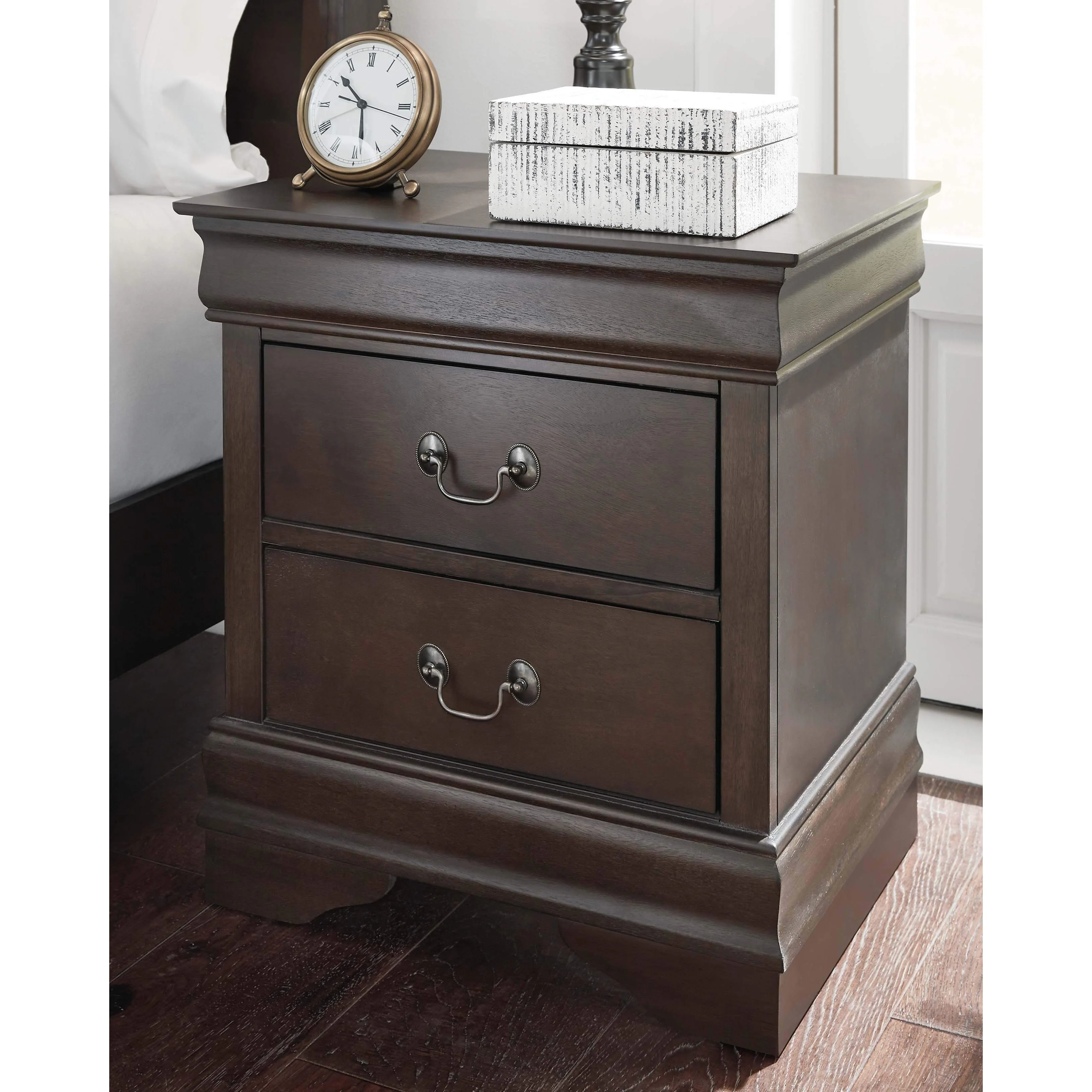 Leewarden - Dark Brown - Two Drawer Night Stand - Image 8