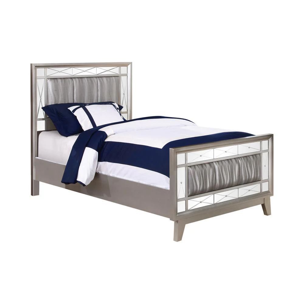 Leighton - Twin Bed - Pearl Silver - Image 3