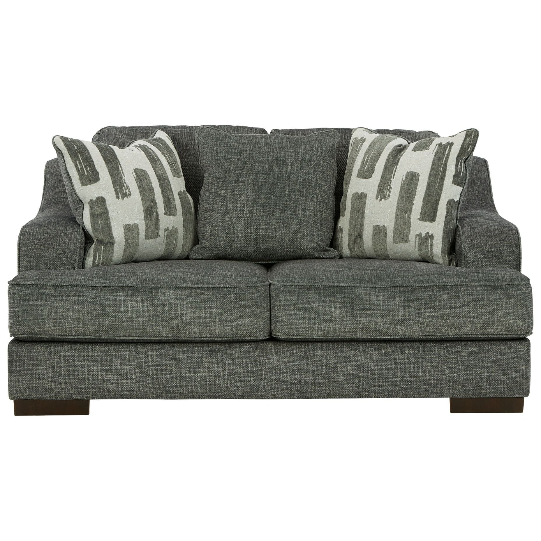 Lessinger - Pewter - Loveseat - Image 3