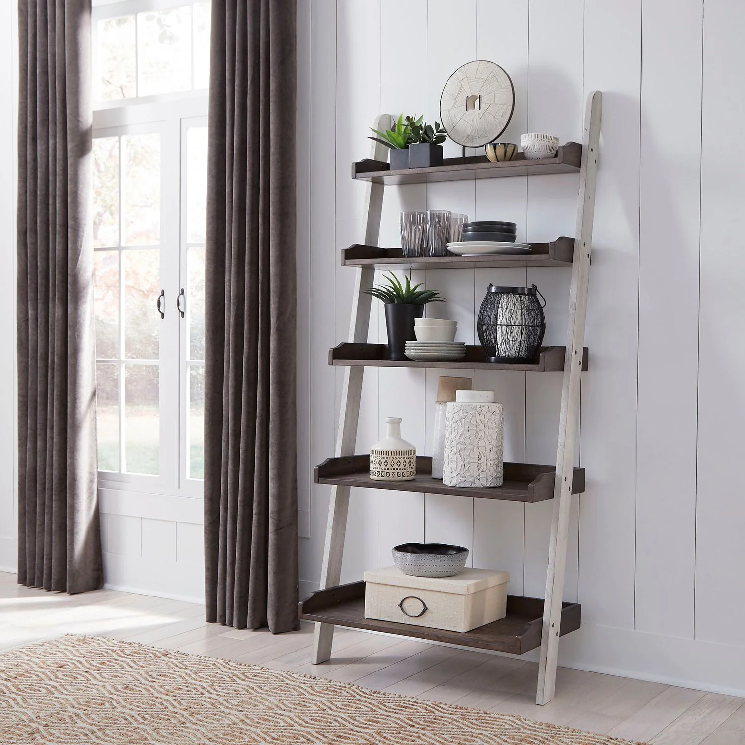 Liberty Farmhouse Leaning Bookcase