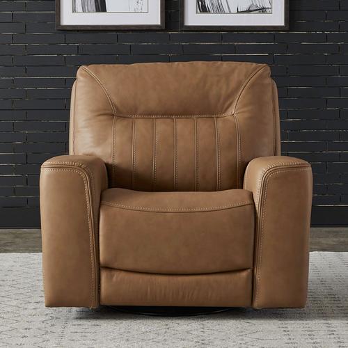 Liberty Furniture Bennett Power Recliner in Butternut Leather