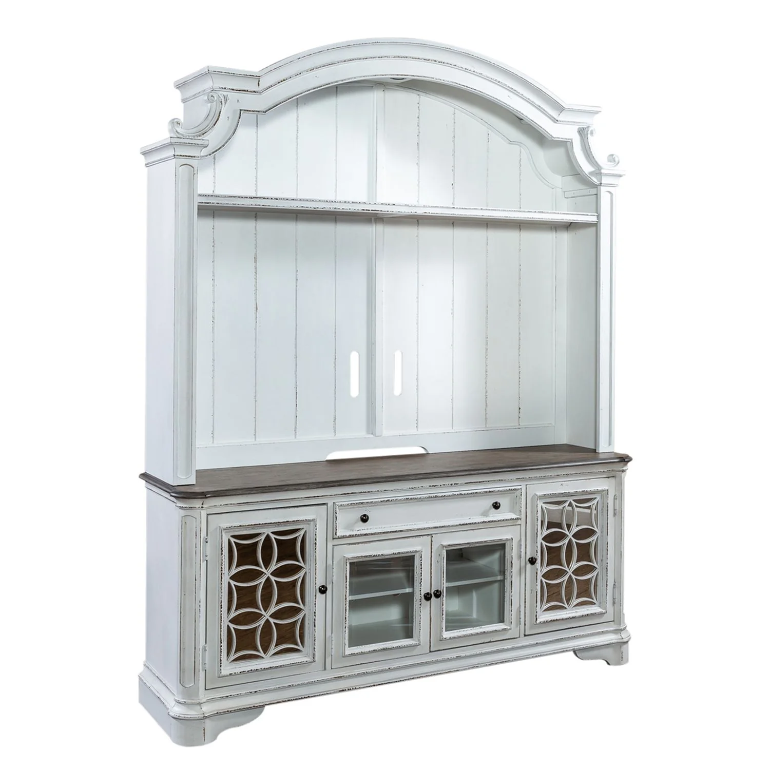 Liberty Magnolia Manor - Entertainment TV Stand 74" & Hutch