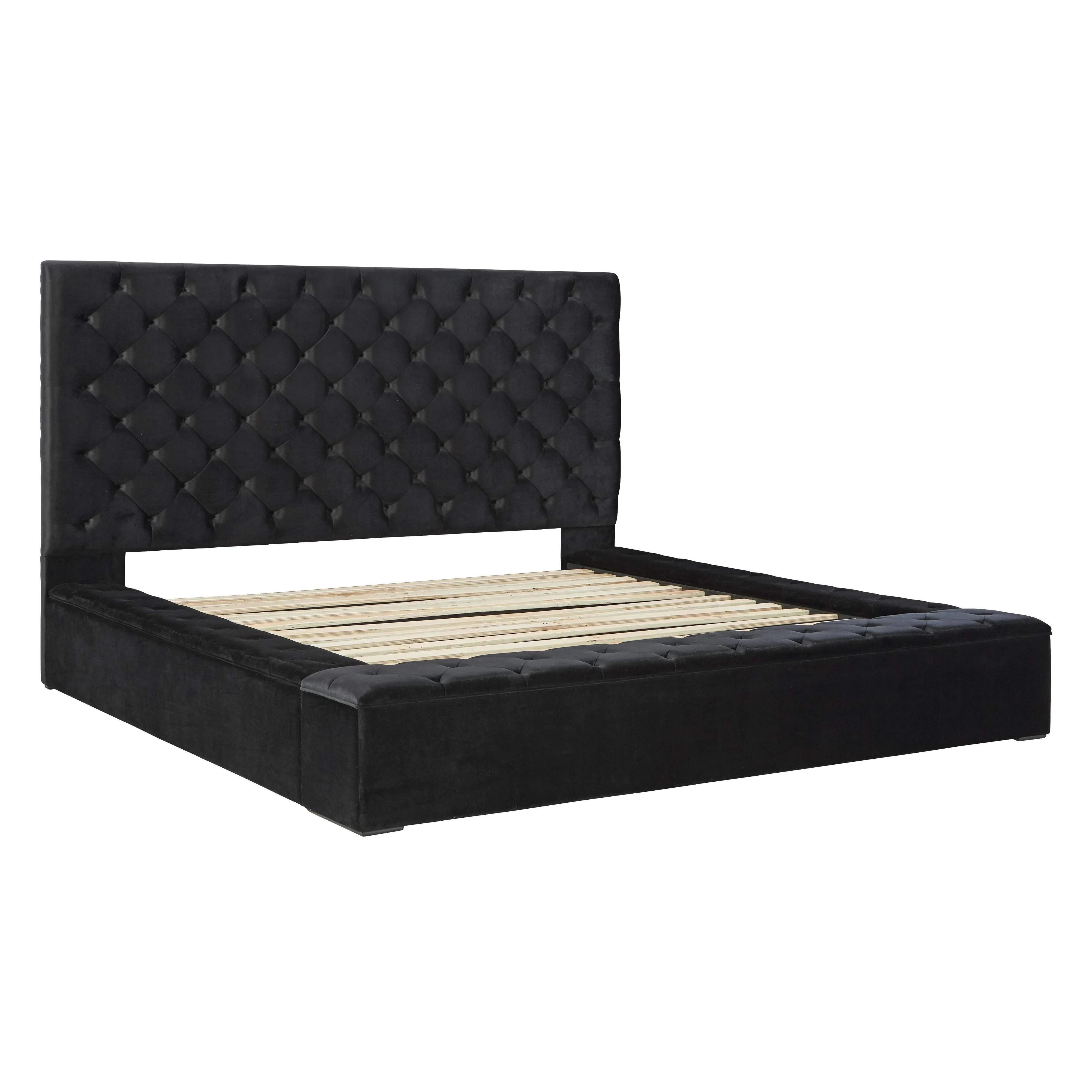 Lindenfield - Black - King Upholstered Bed With Storage - Image 4