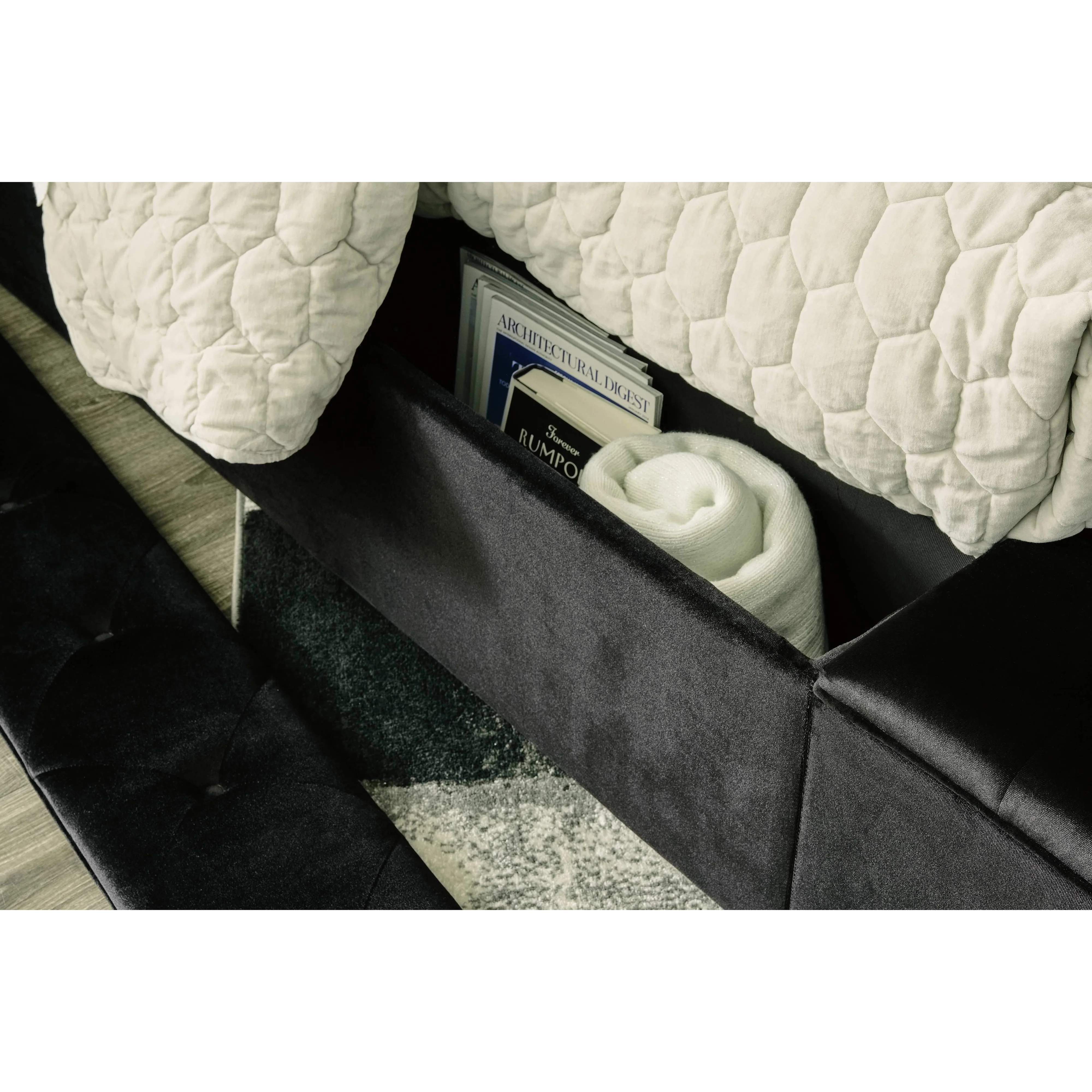 Lindenfield - Black - King Upholstered Bed With Storage - Image 5