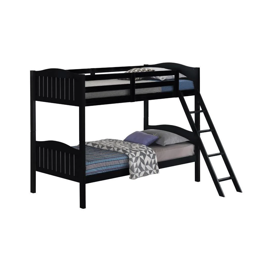 Littleton - Twin Over Twin Bunk Bed - 64 - Wood - Black - Image 2