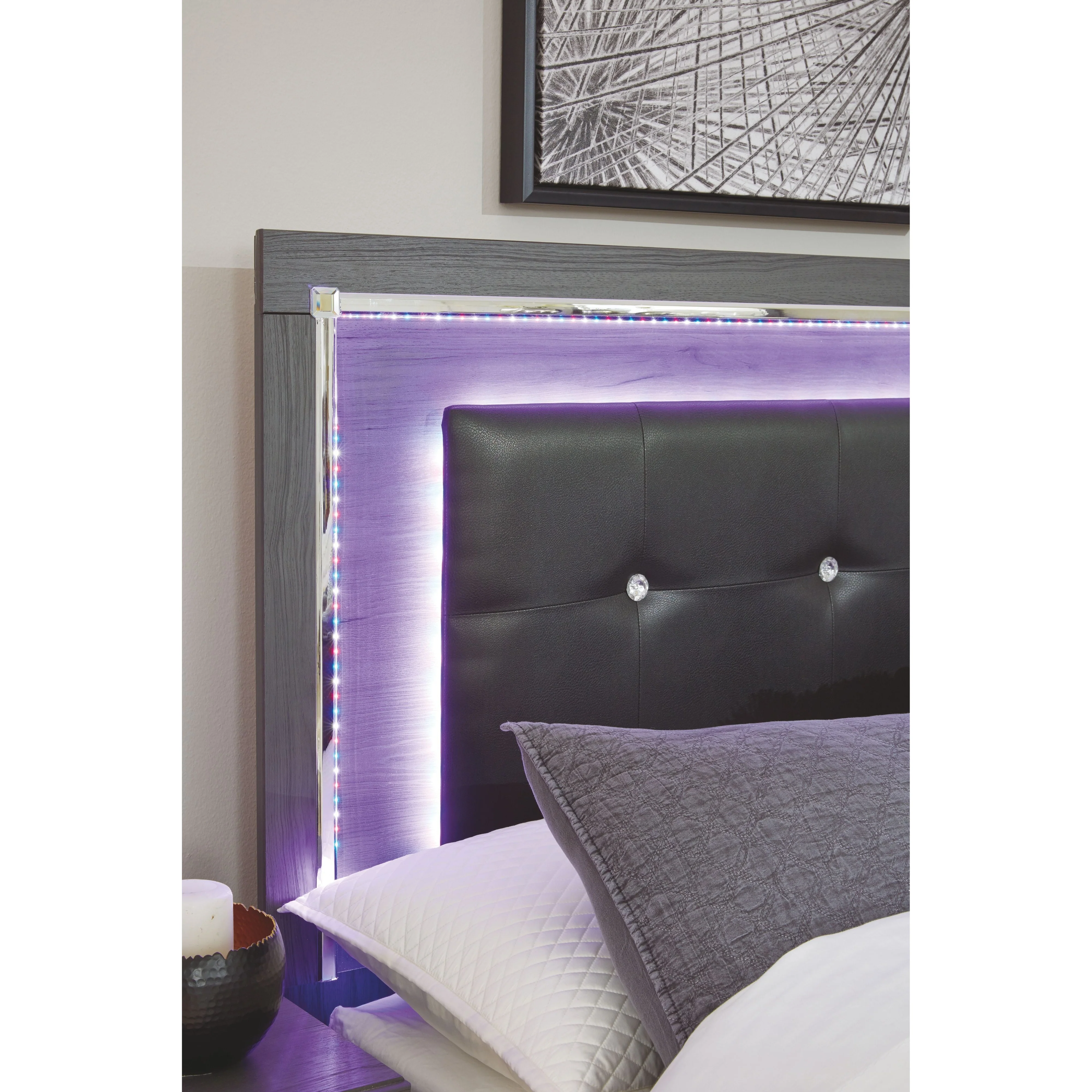 Lodanna - Gray - King Platform Bed With 2 Storage Drawers - Image 8