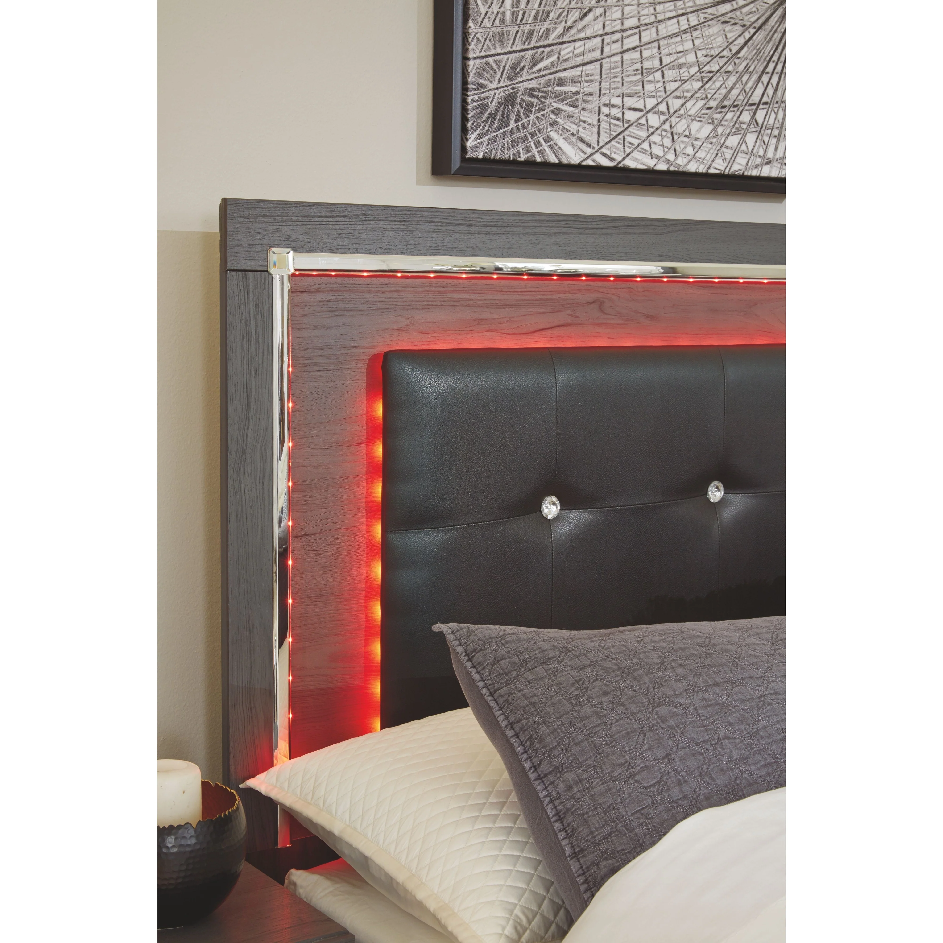 Lodanna - Gray - Queen Panel Bed - Image 4