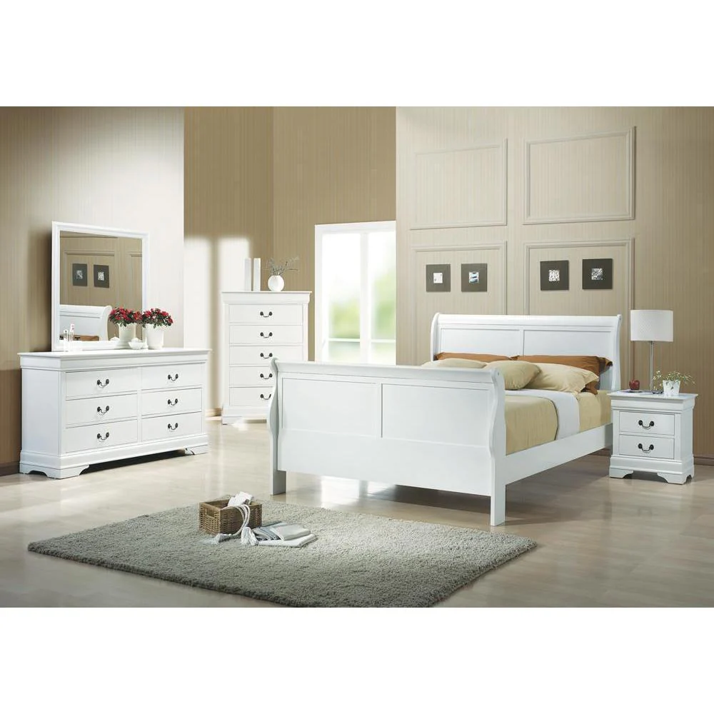 Louis Philippe - Queen Bed - White - Image 2