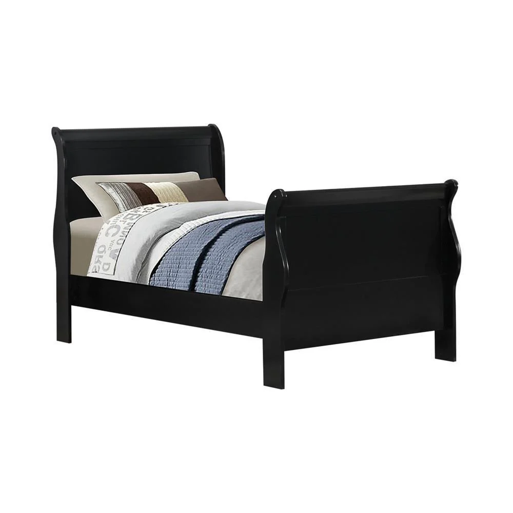 Louis Philippe - Twin Bed - Black - Image 3