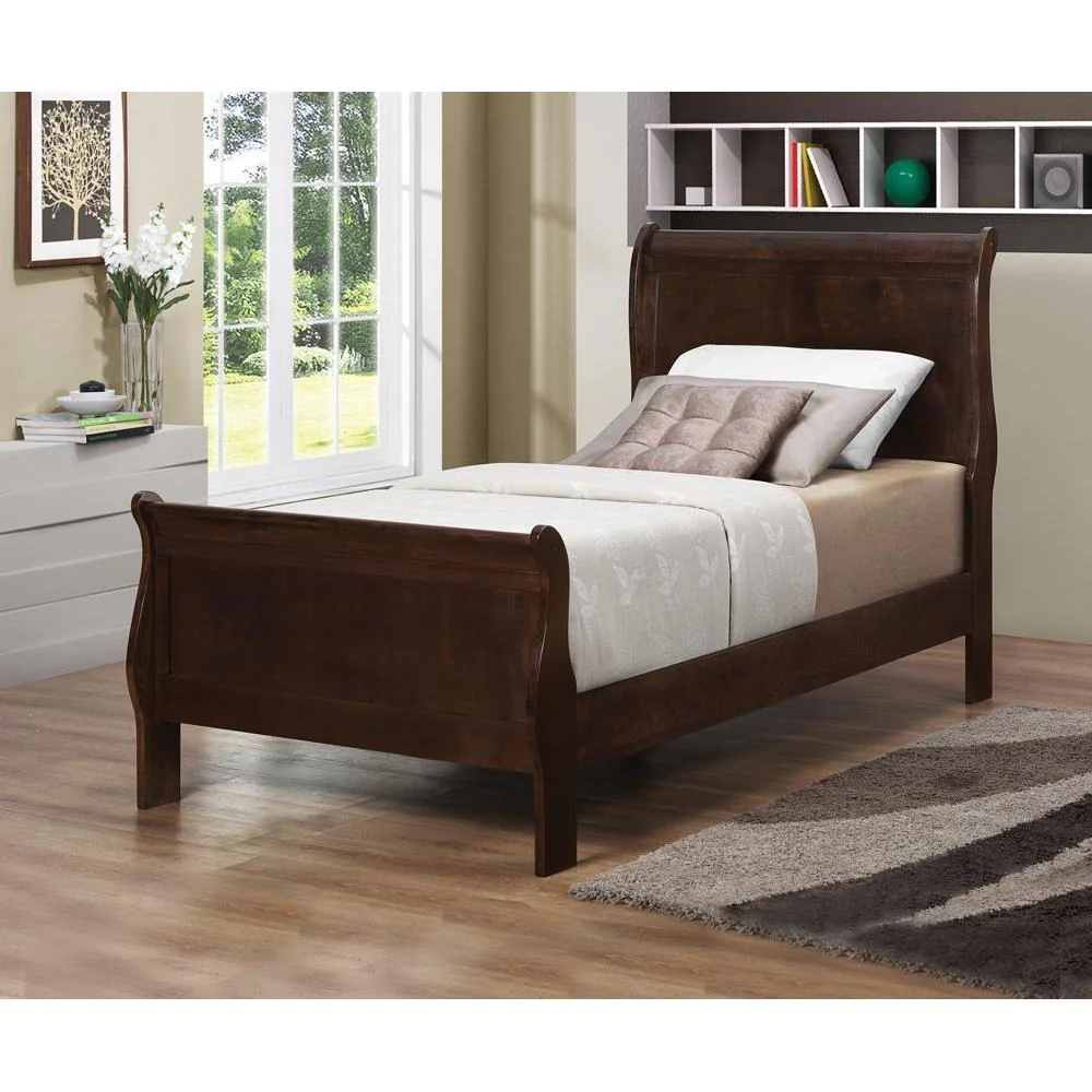 Louis Philippe - Twin Bed - Brown