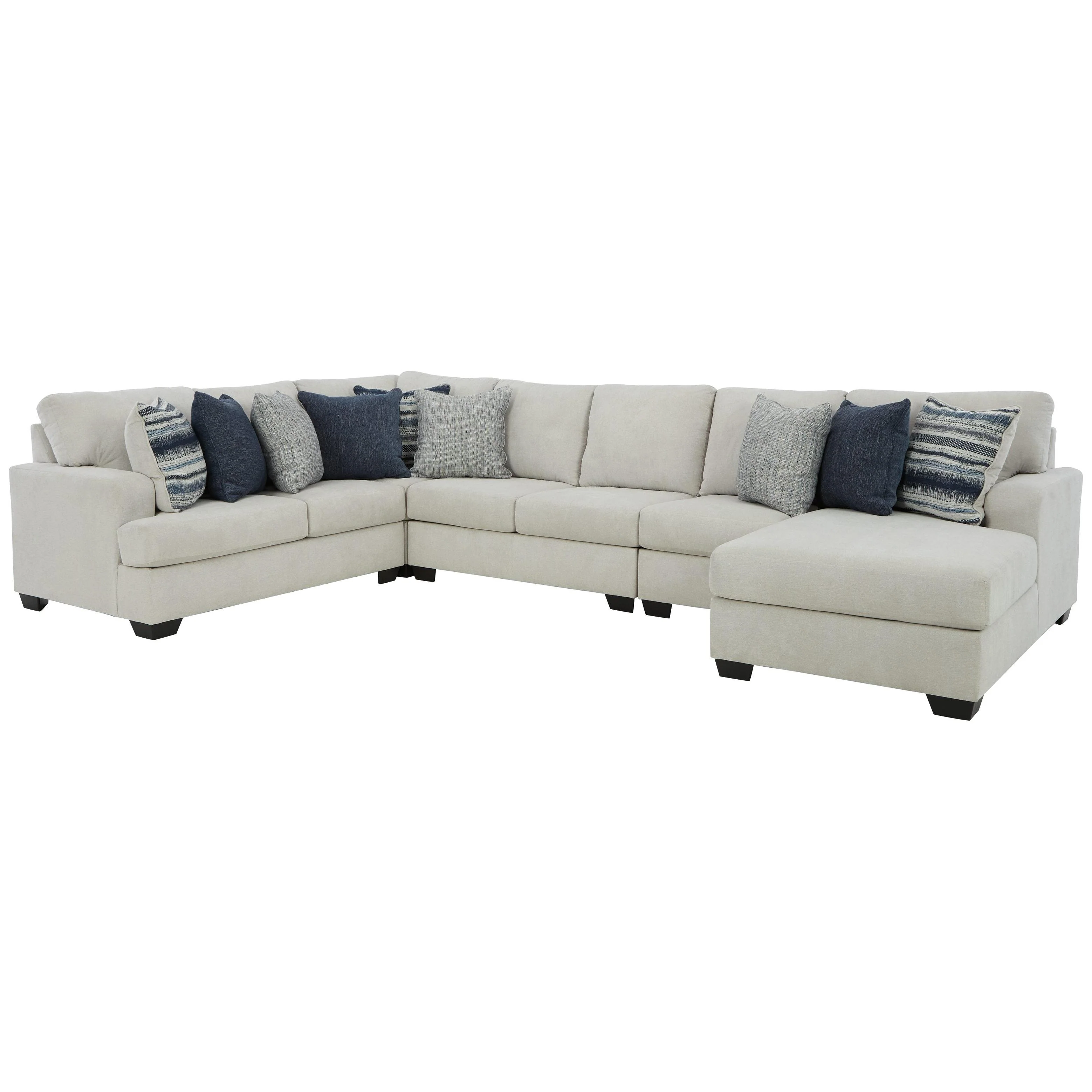 Lowder - Stone - Left Arm Facing Loveseat 5 Pc Sectional - Image 27