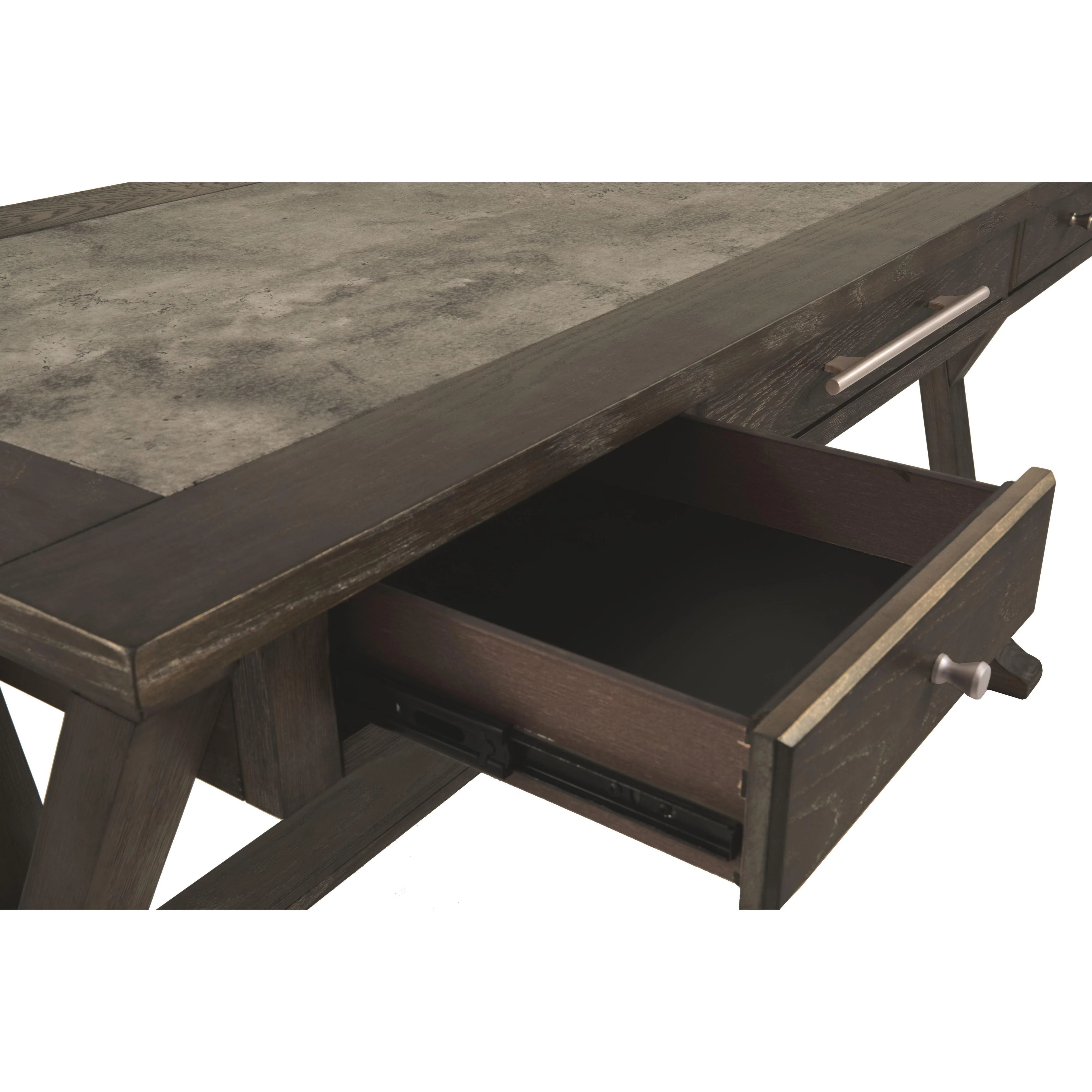 Luxenford - Grayish Brown - Home Office Large Leg Desk - Image 6