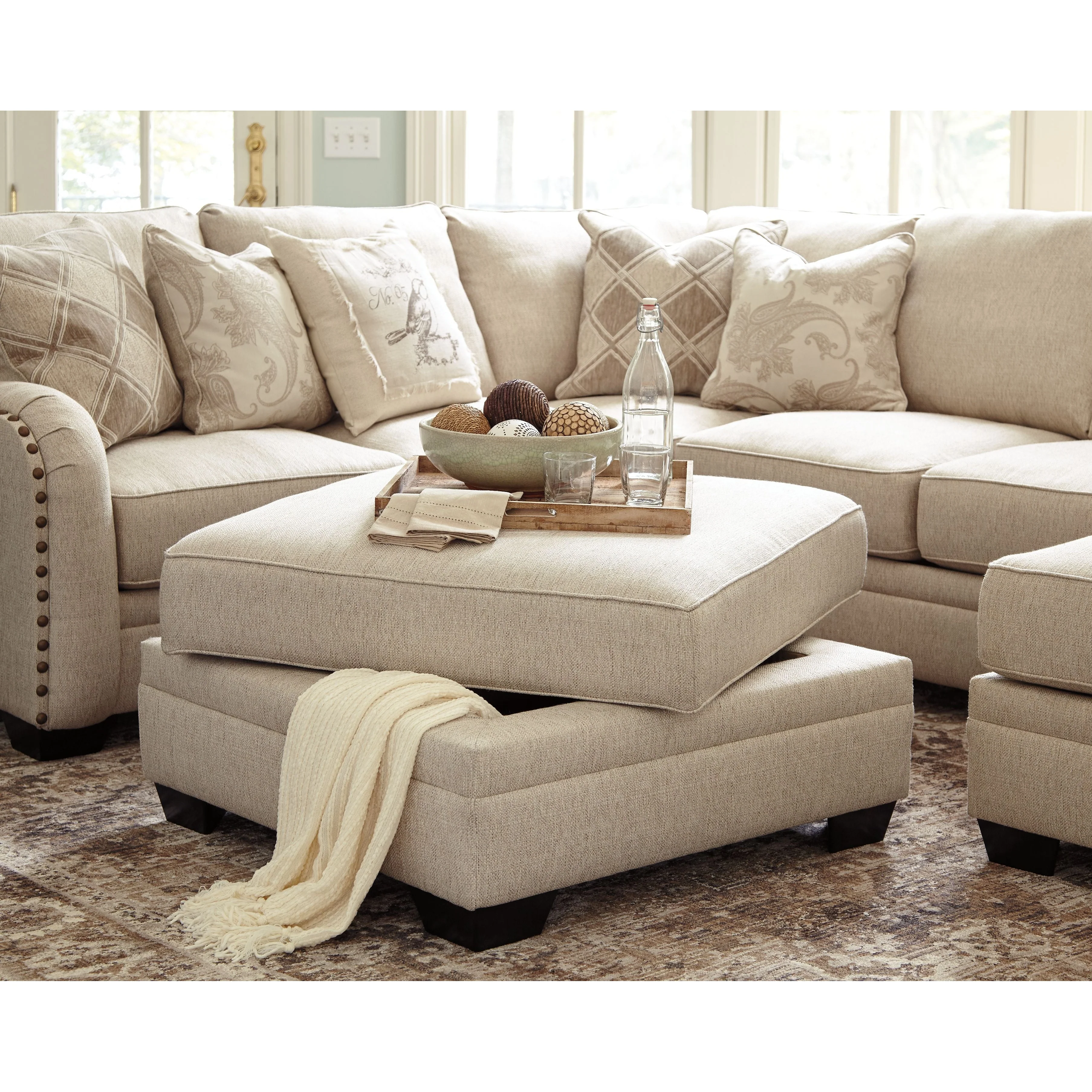 Luxora - Bisque - Ottoman With Storage - Image 5