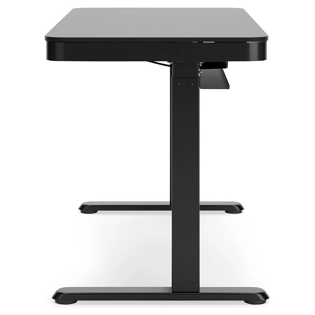 Lynxtyn - Black - Adjustable Height Desk With Drawer - Image 7