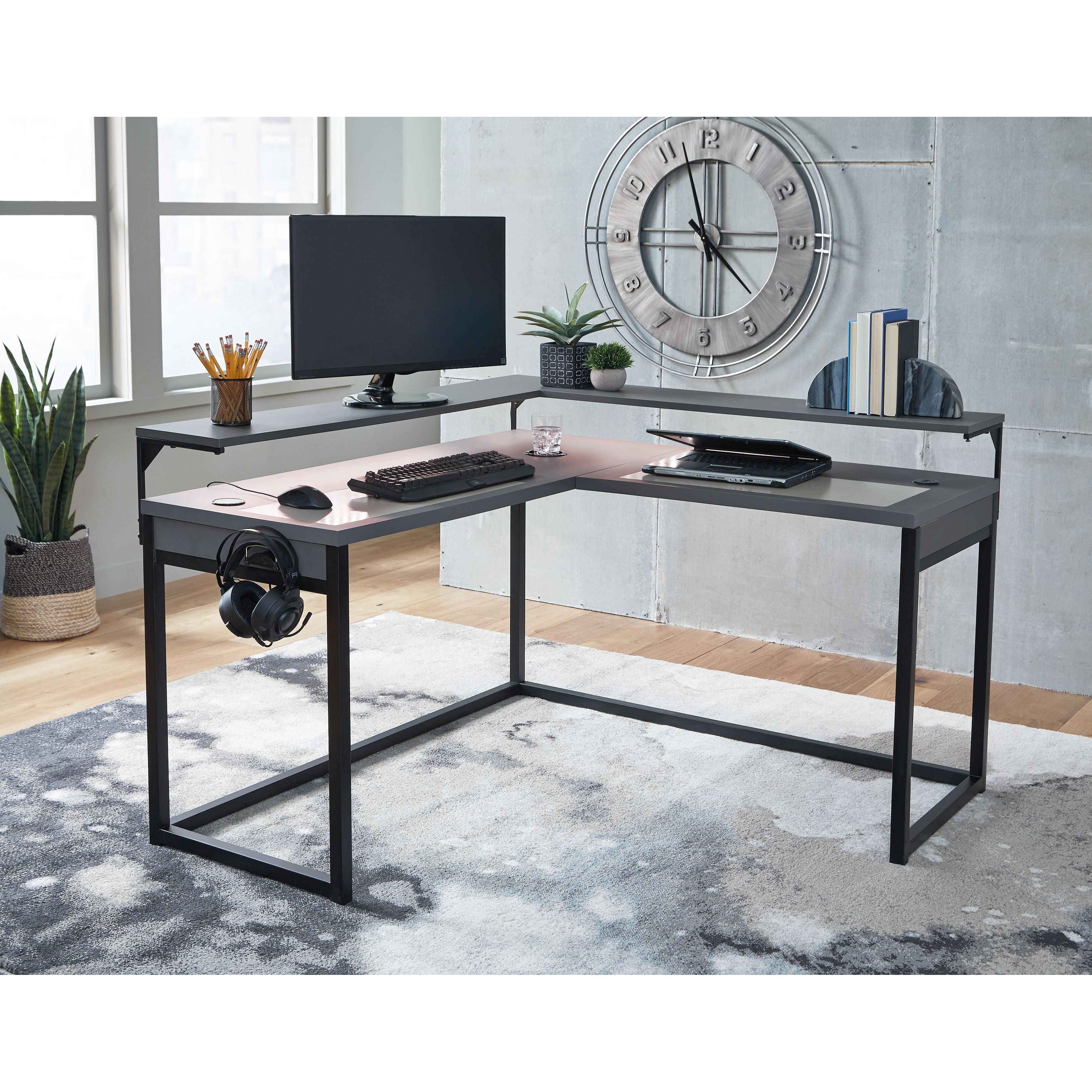 Lynxtyn - Black / Gray - L-desk - Image 12