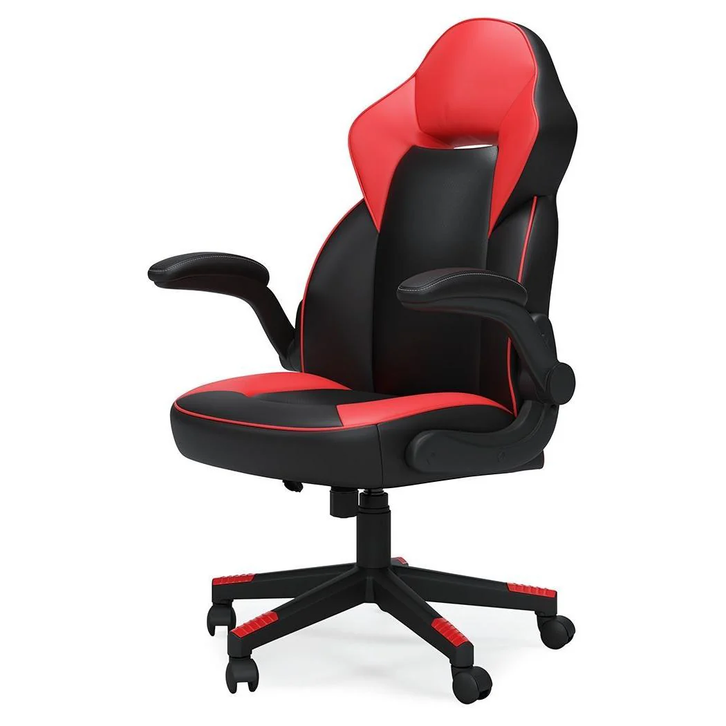 Lynxtyn - Red/black - Home Office Swivel Desk Chair - Image 4