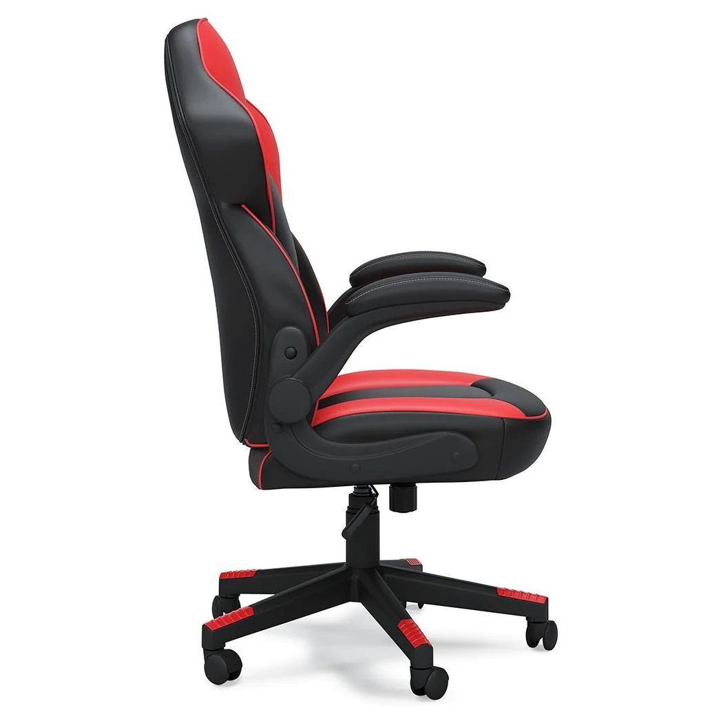 Lynxtyn - Red/black - Home Office Swivel Desk Chair - Image 5