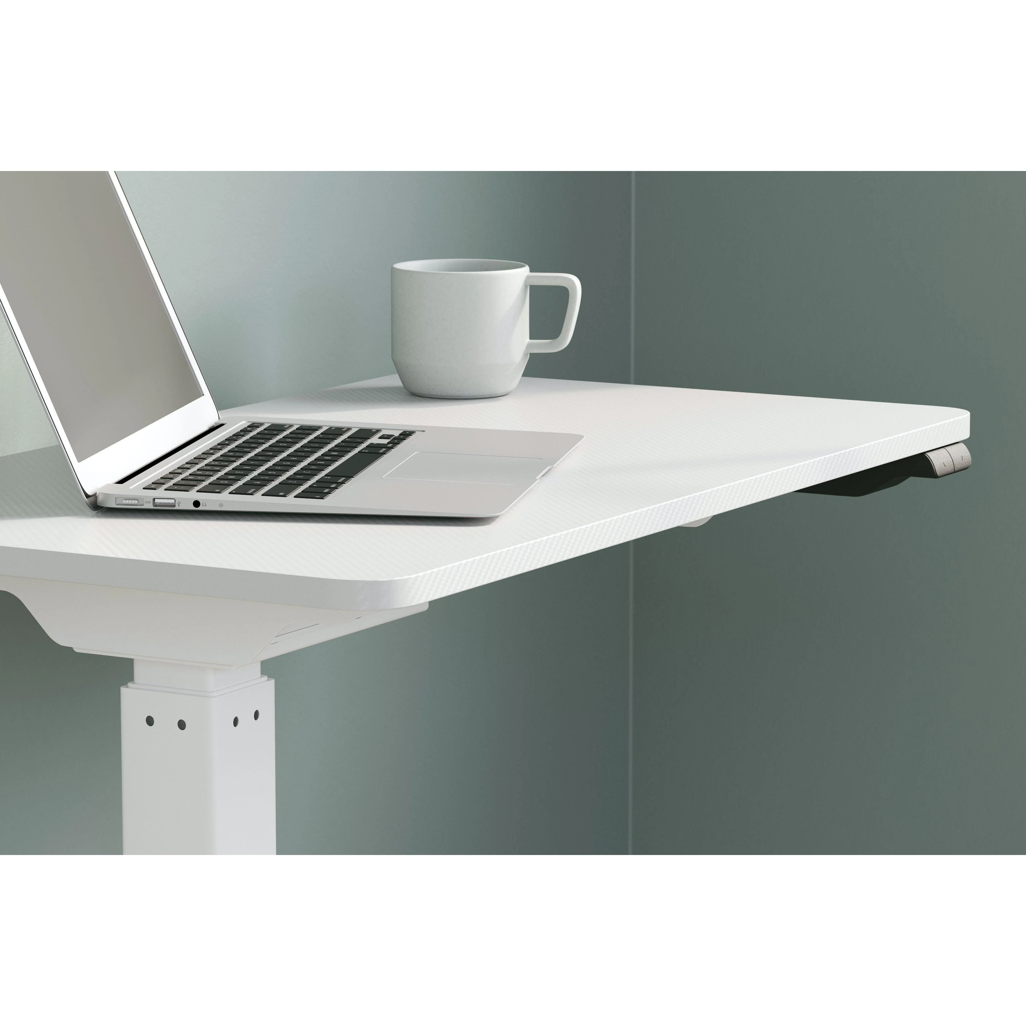Lynxtyn - Taupe/white - Adjustable Height Side Desk - Image 9