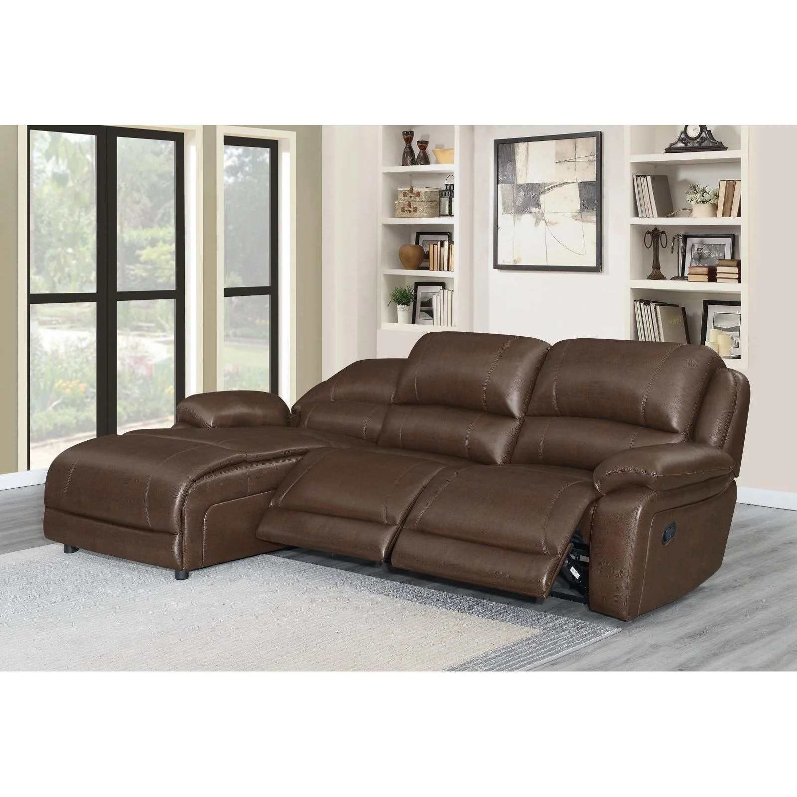 Mackenzie Motion Collection - 3 Pc Motion Sectional (3r) - Chestnut - Image 2