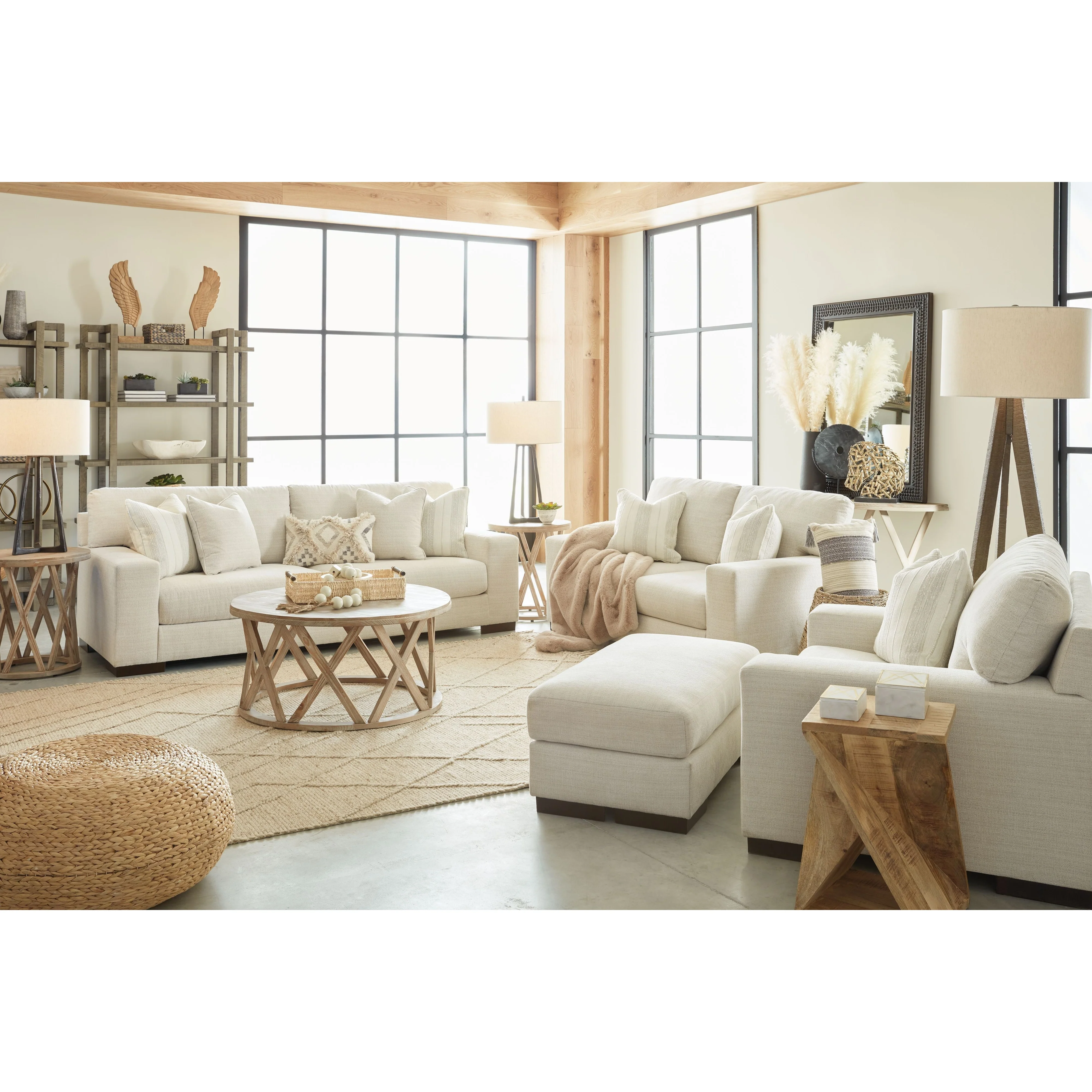 Maggie - Birch - 2 Pc. - Chair And A Half, Ottoman - Image 4