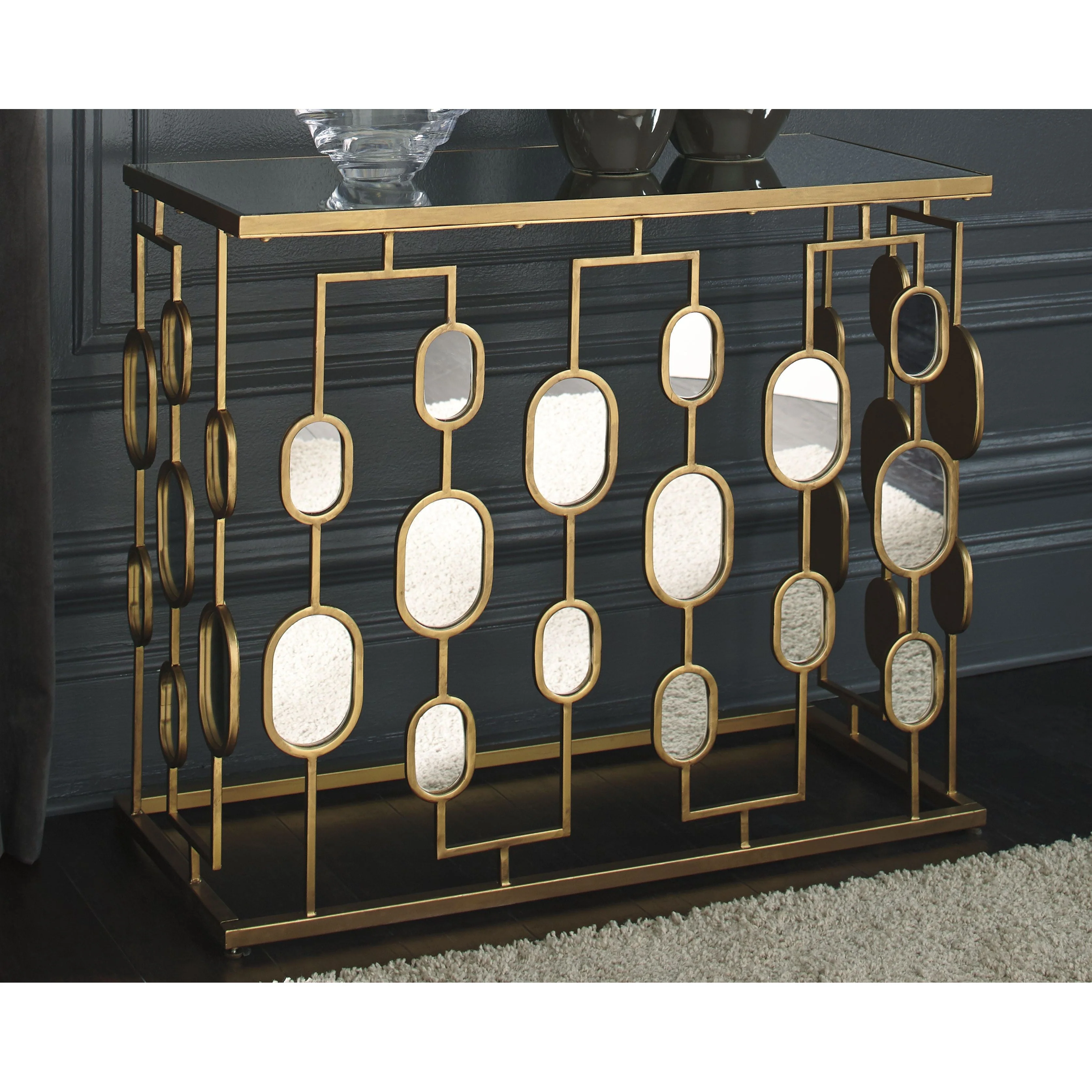 Majaci - Gold Finish - Console Table - Image 2