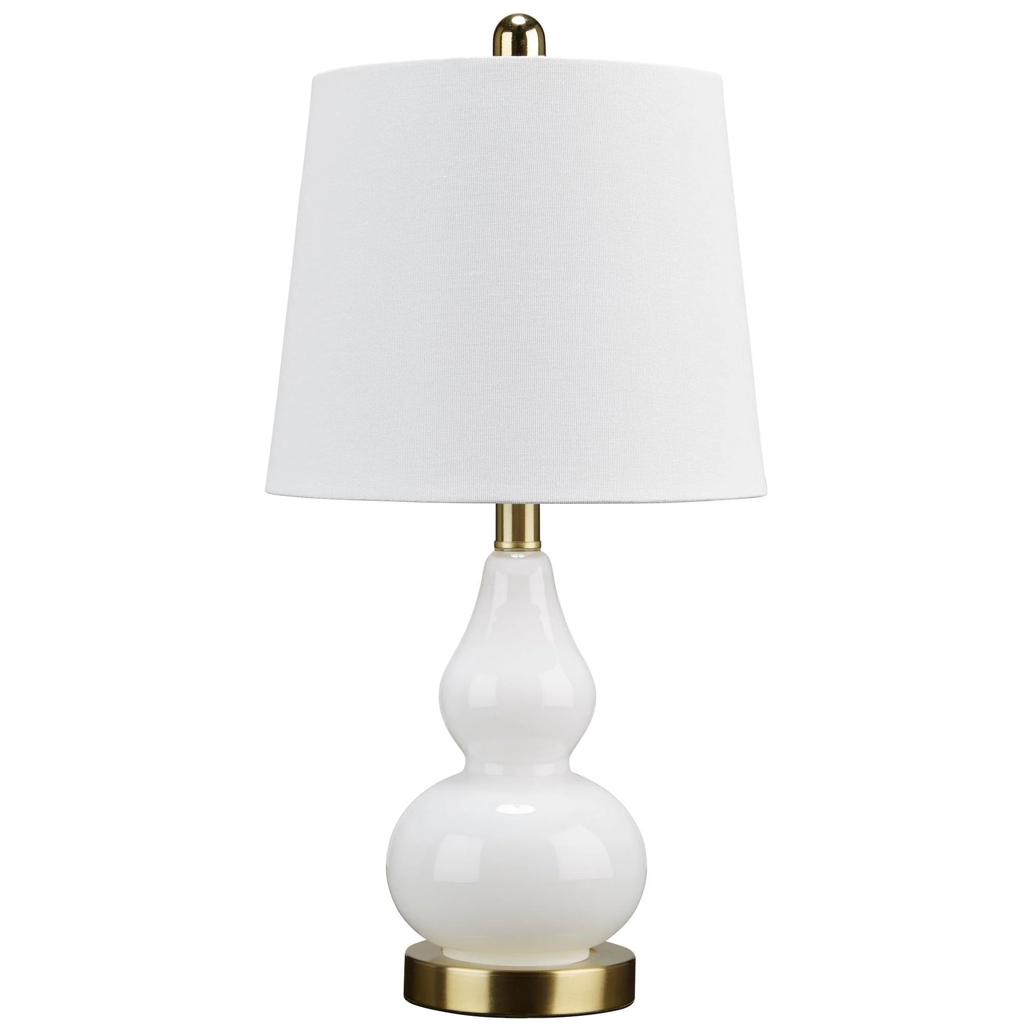 Makana - White/brass - Glass Table Lamp (1/cn)
