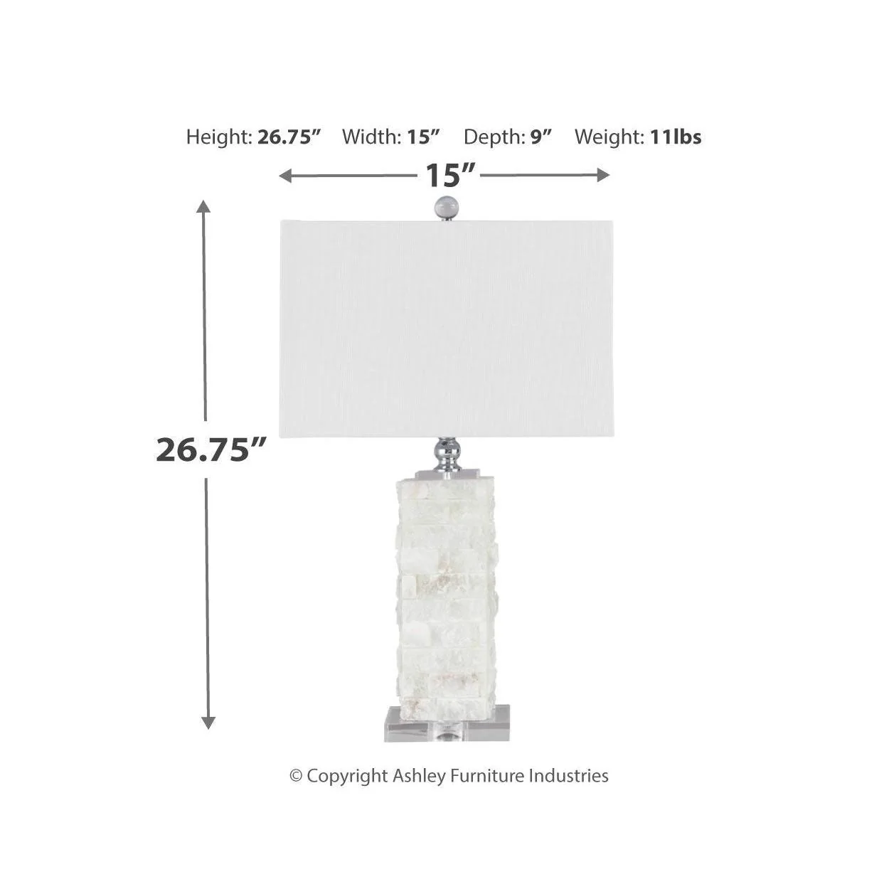 Malise - White - Alabaster Table Lamp (1/cn) - Image 4