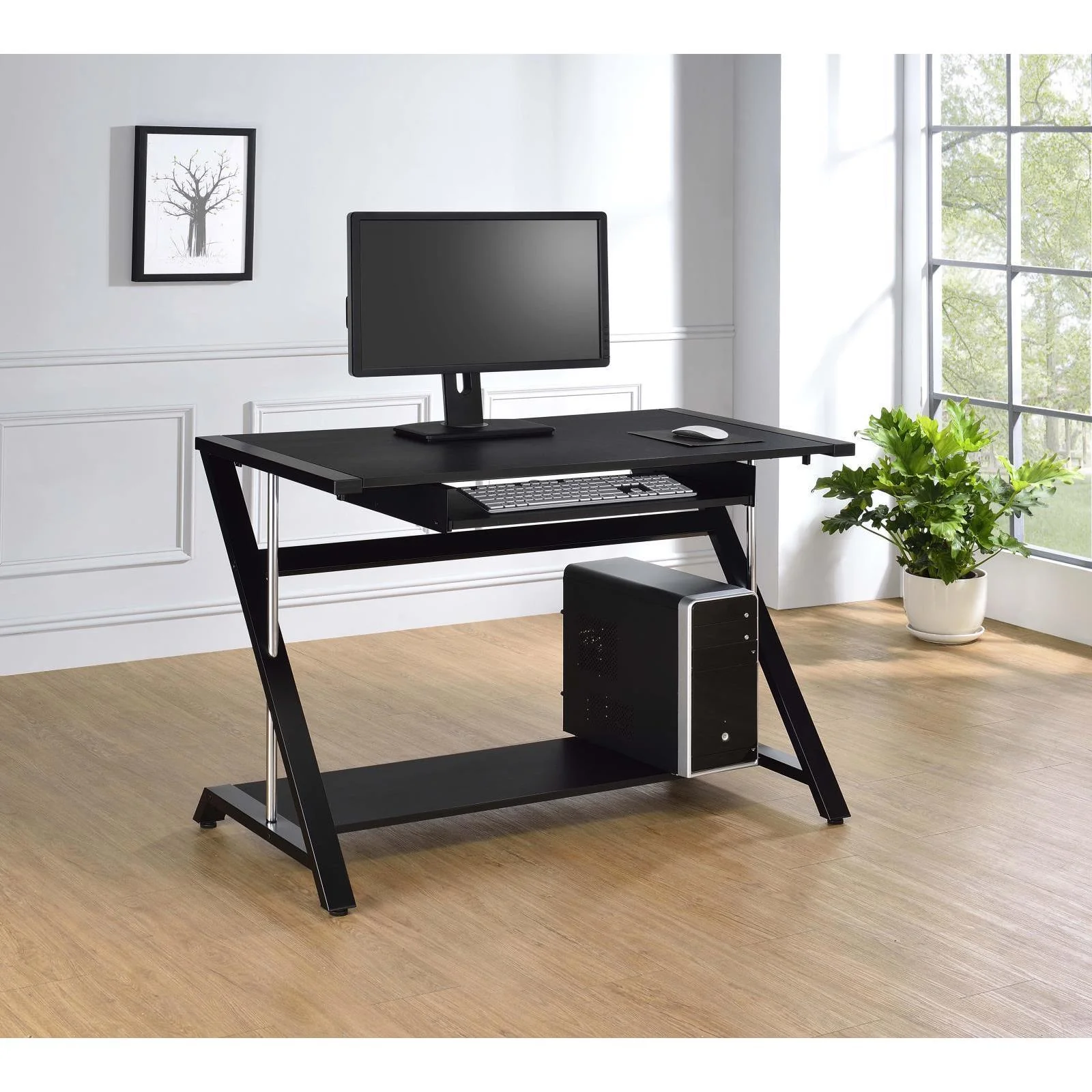 Mallet - Computer Desk - Black