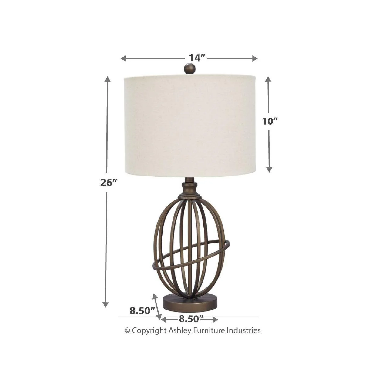 Manasa - Dark Brown - Metal Table Lamp (1/cn) - Image 6