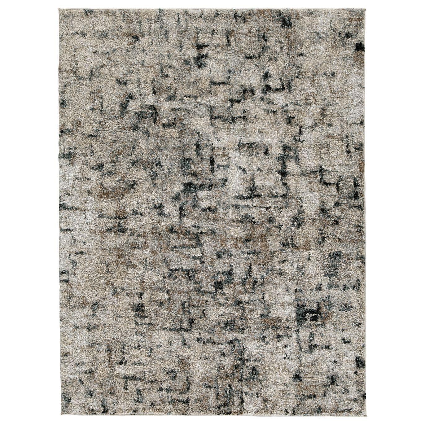 Mansville - White / Black / Gray - Medium Rug