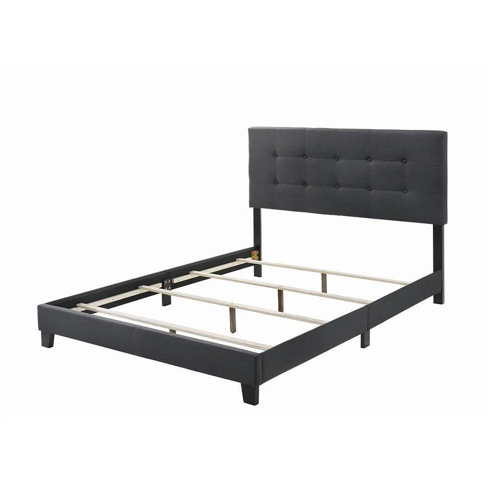 Mapes - Upholstered Bed - Gray - Eastern King Bed - Image 3