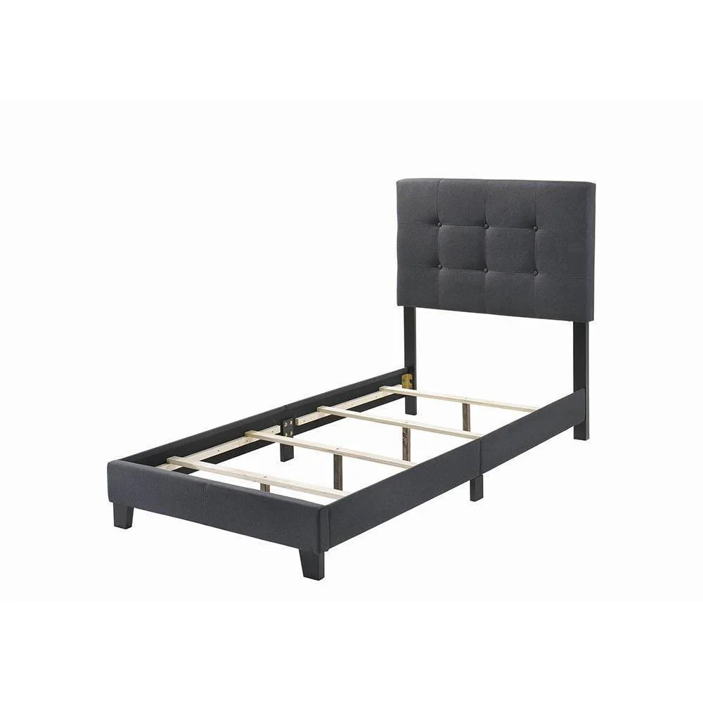 Mapes - Upholstered Bed - Gray - Twin Bed - Image 3