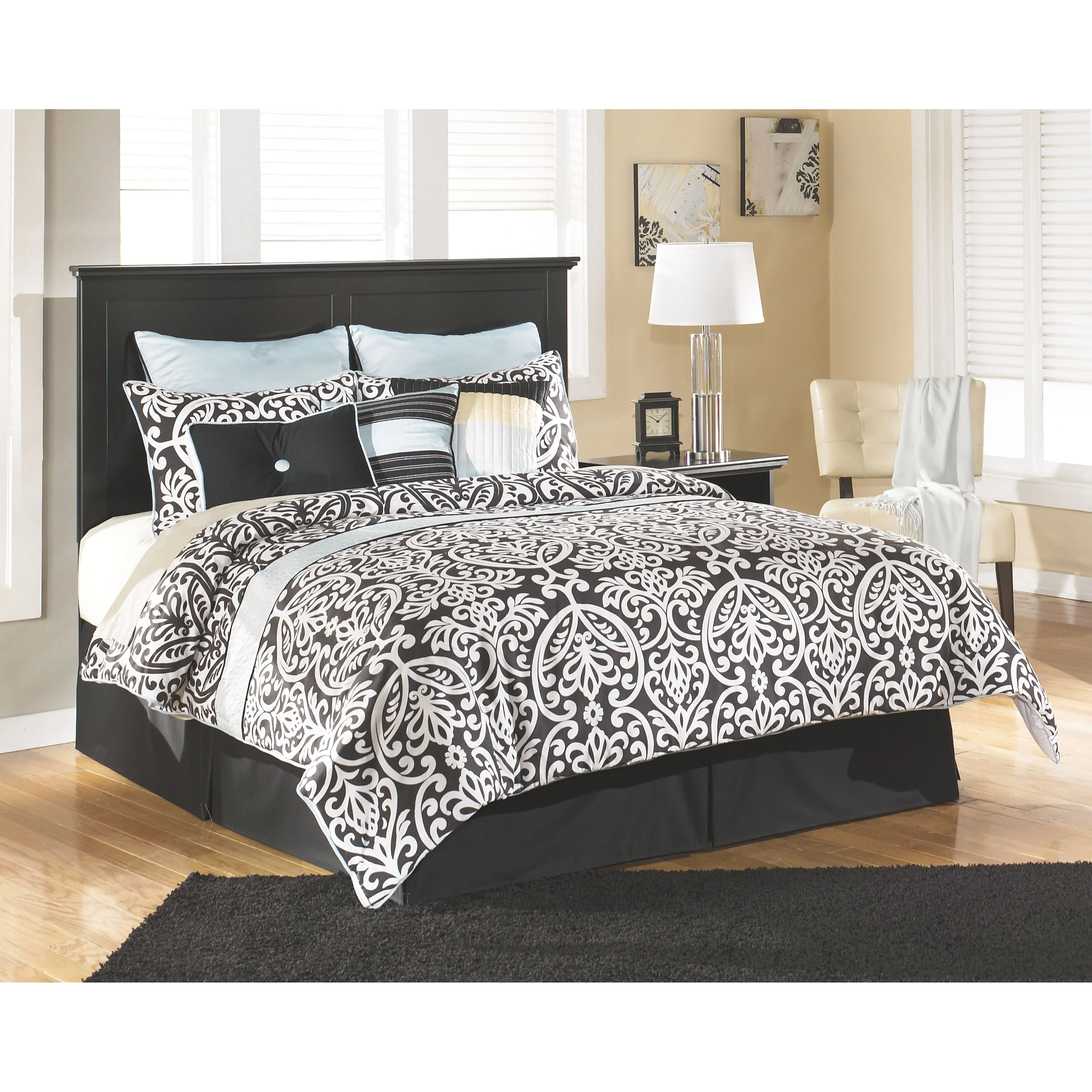 Maribel - Black - King/cal King Panel Headboard - Image 2