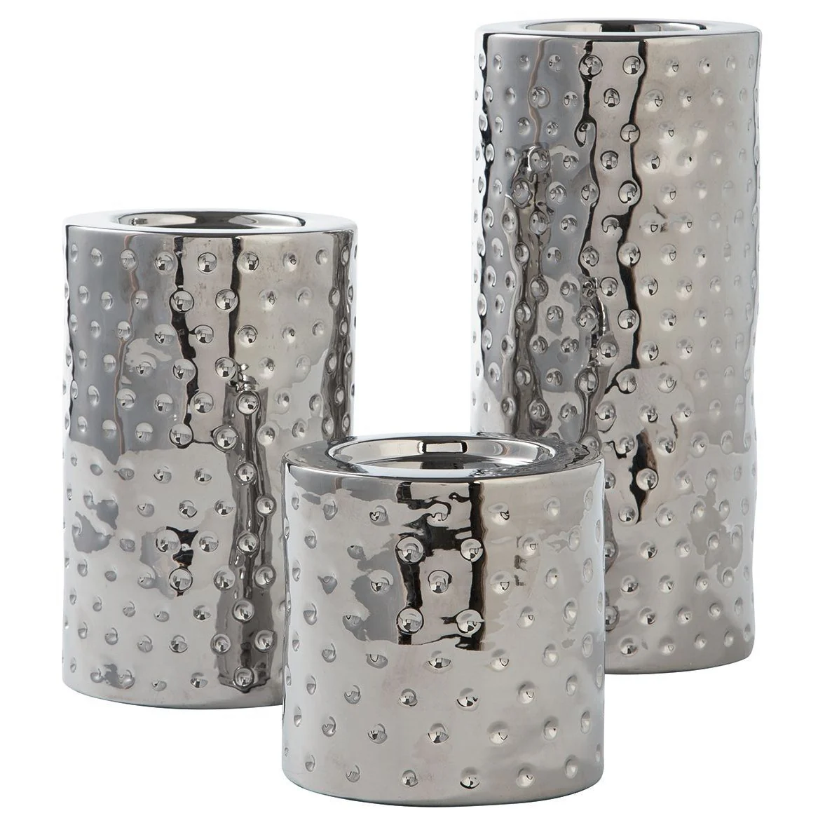 Marisa - Silver Finish - Candle Holder Set (3/cn) - Image 4
