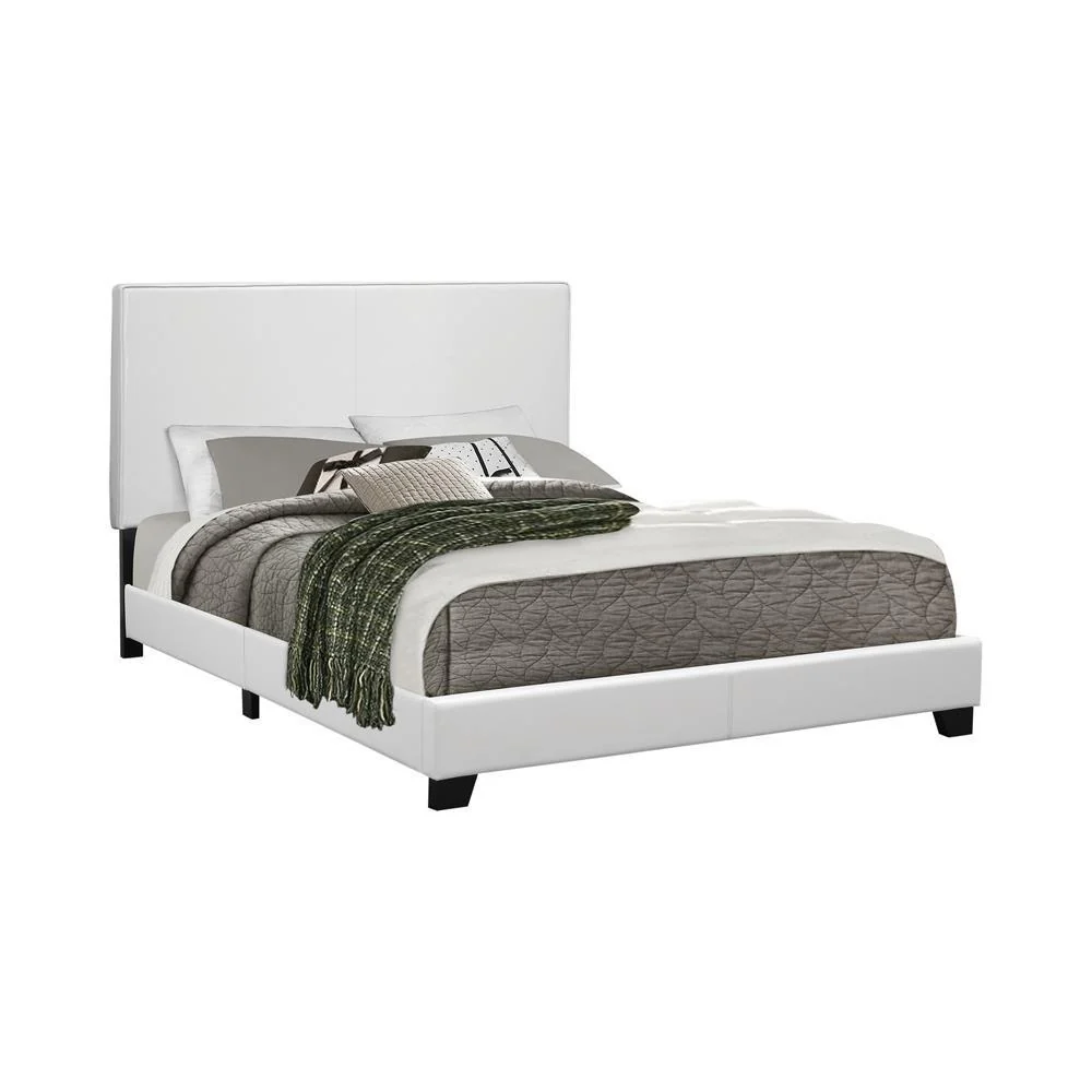 Mauve - Upholstered Bed - Queen Bed - White - Image 2