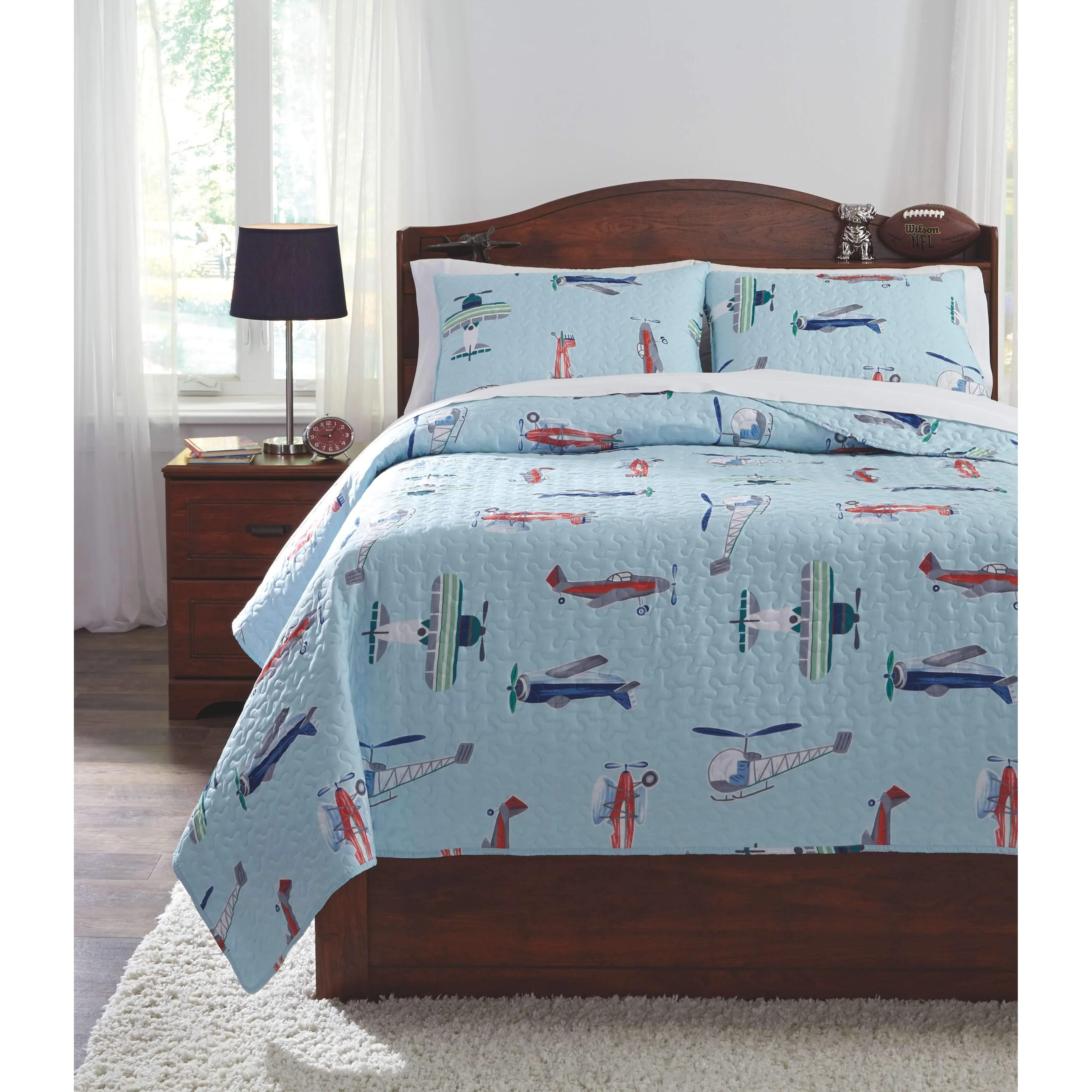 Mcallen - Blue - Full Quilt Set - Image 3
