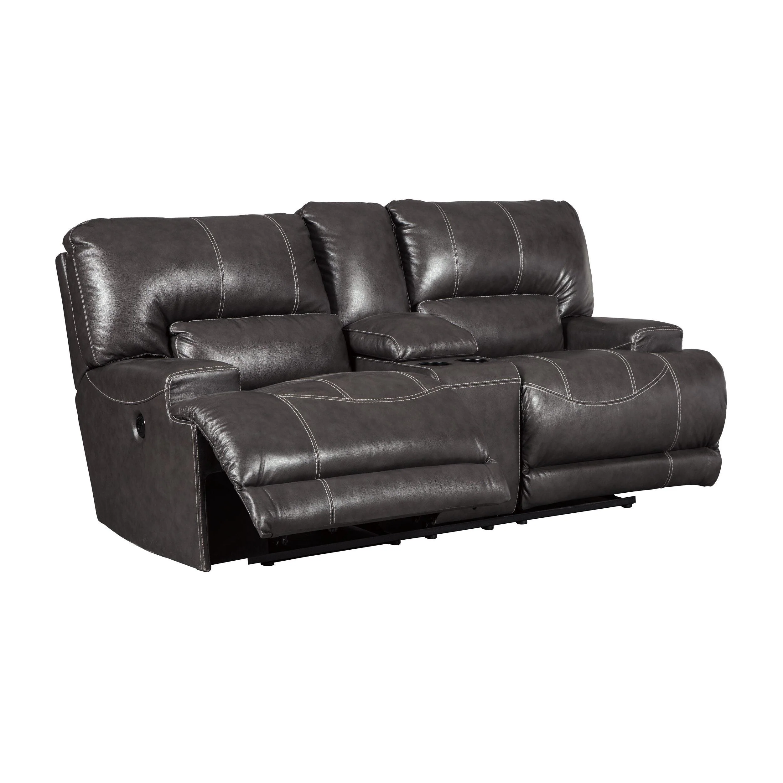 Mccaskill - Gray - Manual Reclining Loveseat With Console - Image 3