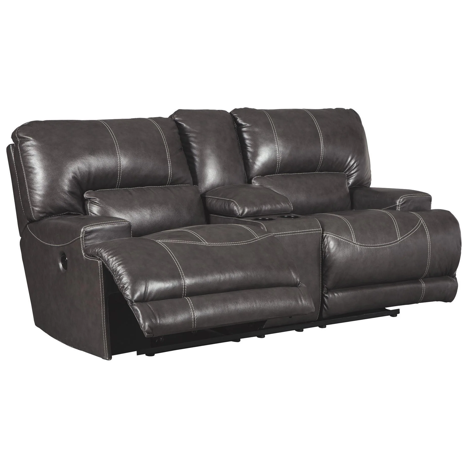 Mccaskill - Gray - Power Reclining Loveseat With Console - Image 3