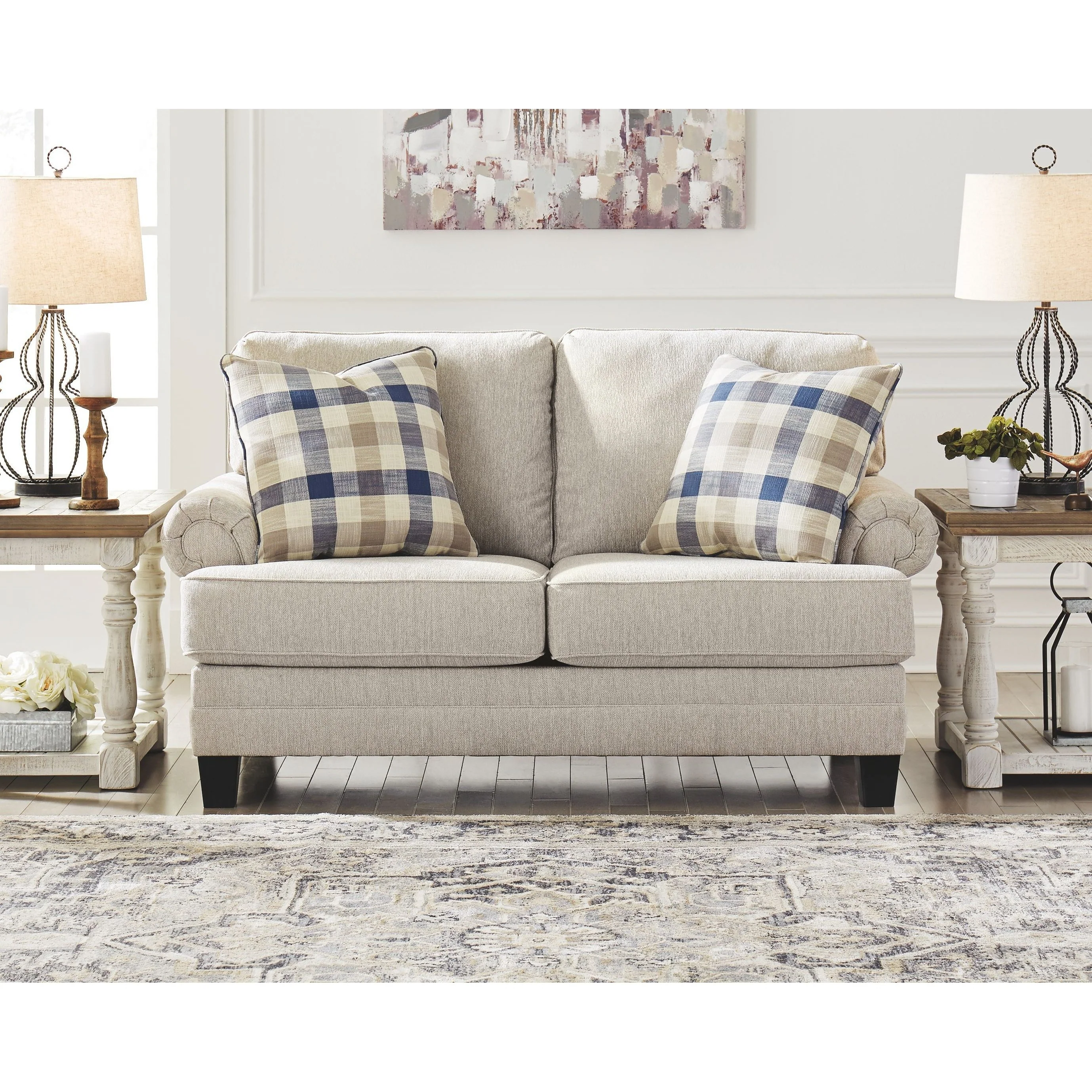 Meggett - Linen - Loveseat - Image 3