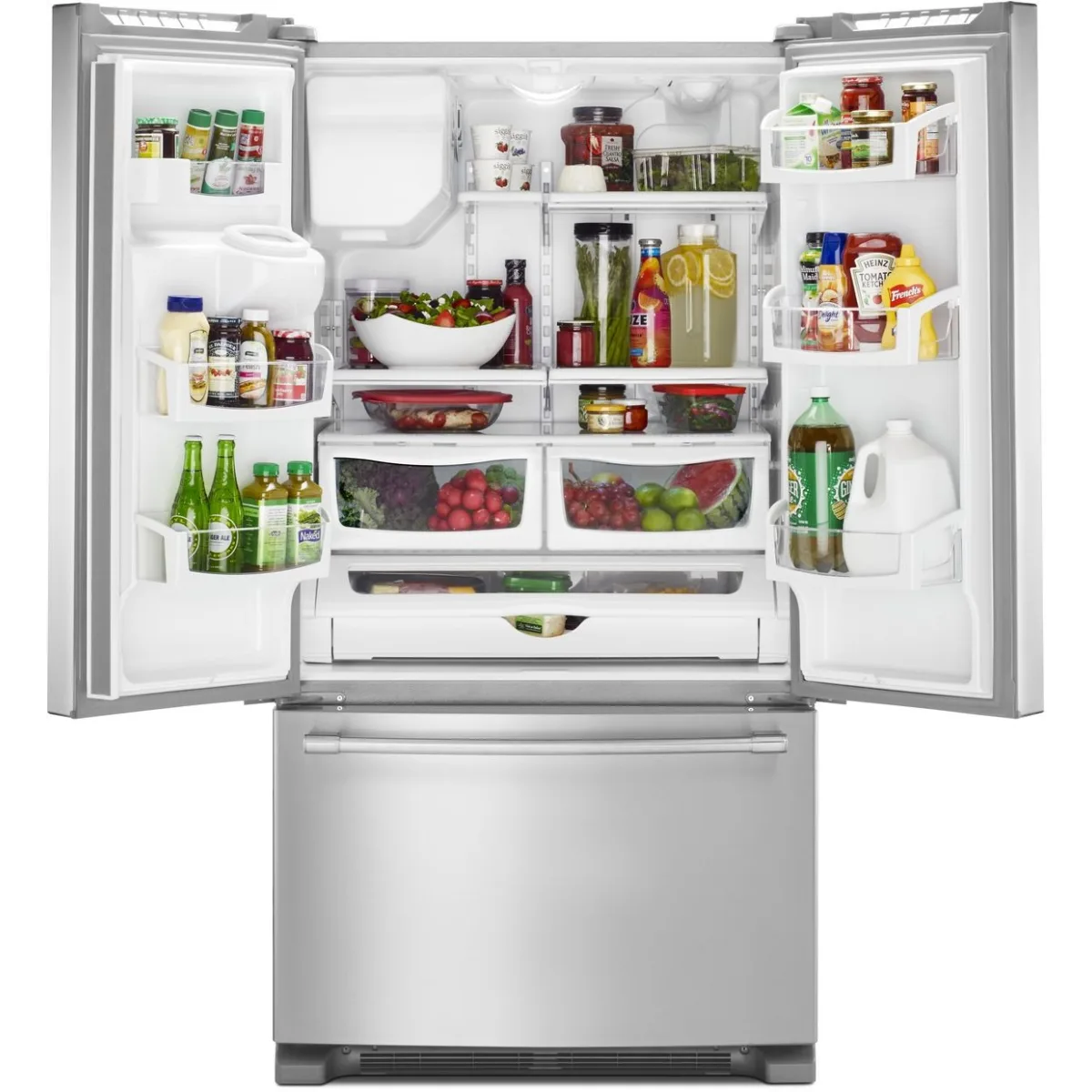 36- Inch Wide French Door Refrigerator with PowerCold® Feature - 25 Cu. Ft. - Image 3