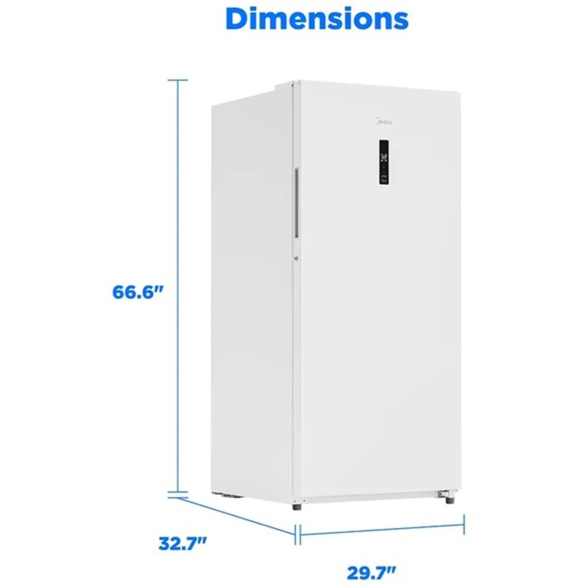 Midea 21.0 CF Upright Freezer, Convertible, ESTAR, Digital Display in White - Image 3